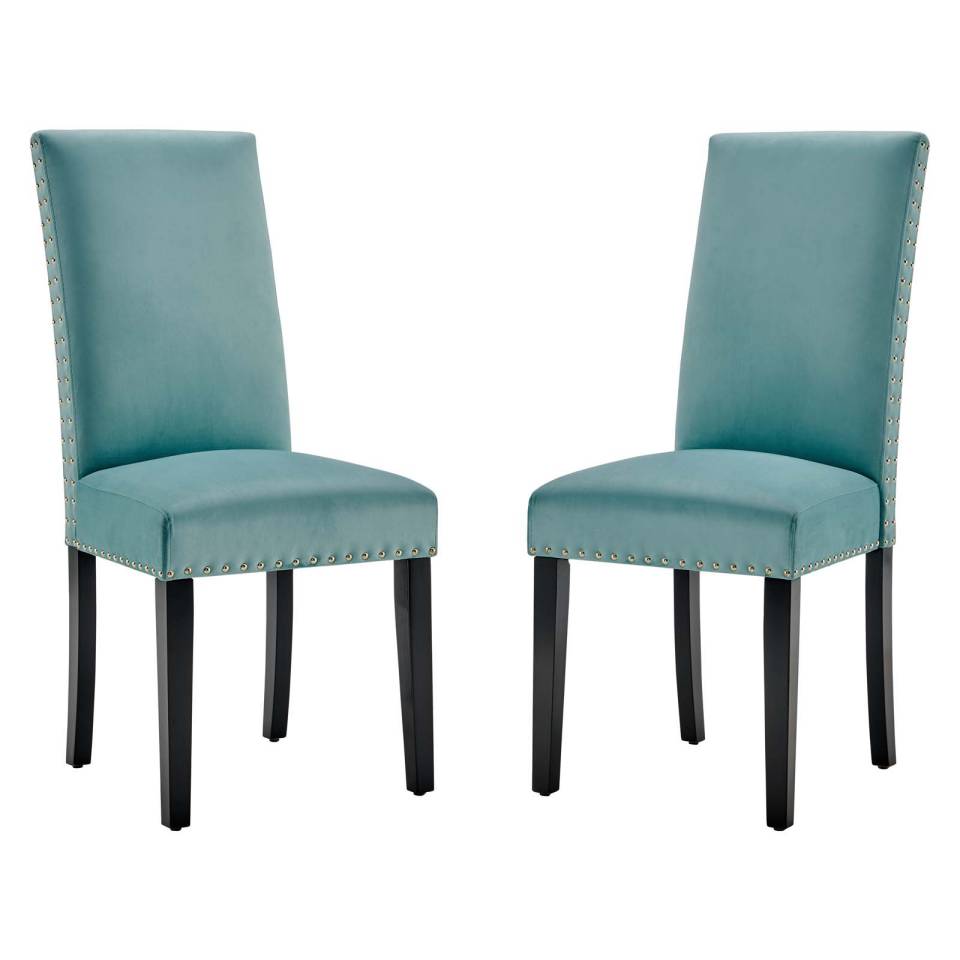Modway Parcel Performance Velvet Dining Side Chairs - Set of 2 | Side Chairs | Modishstore-10