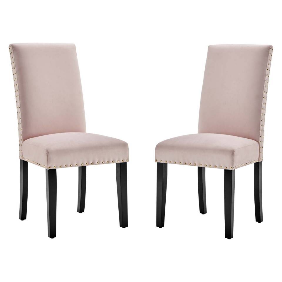 Modway Parcel Performance Velvet Dining Side Chairs - Set of 2 | Side Chairs | Modishstore-12
