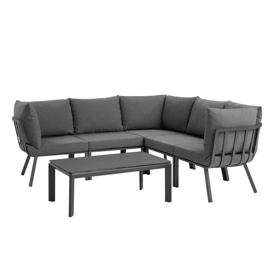 Modway Riverside 6 Piece Outdoor Patio Aluminum Set |  | Modishstore-2