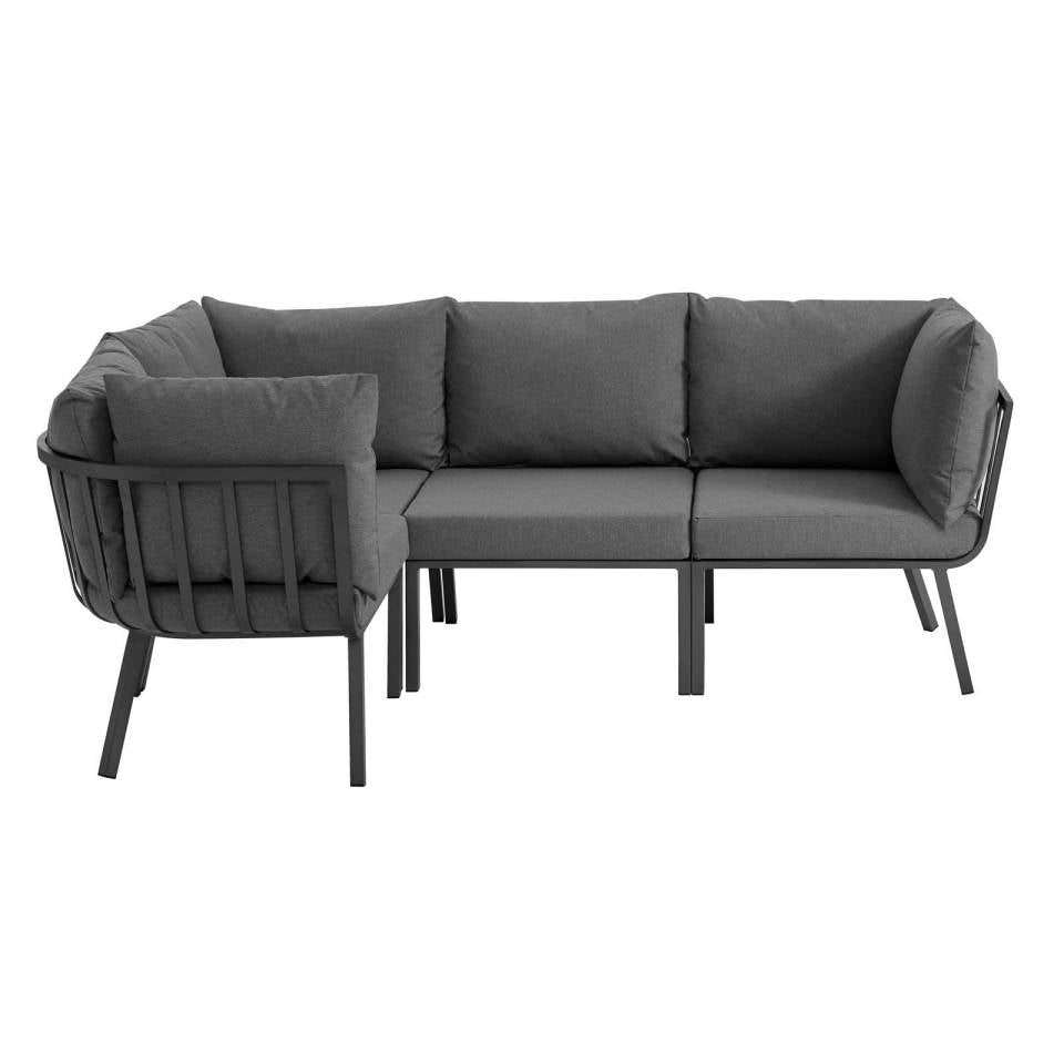 Modway Riverside 4 Piece Outdoor Patio Aluminum Sectional | Outdoor Patio Daybed | Modishstore-20