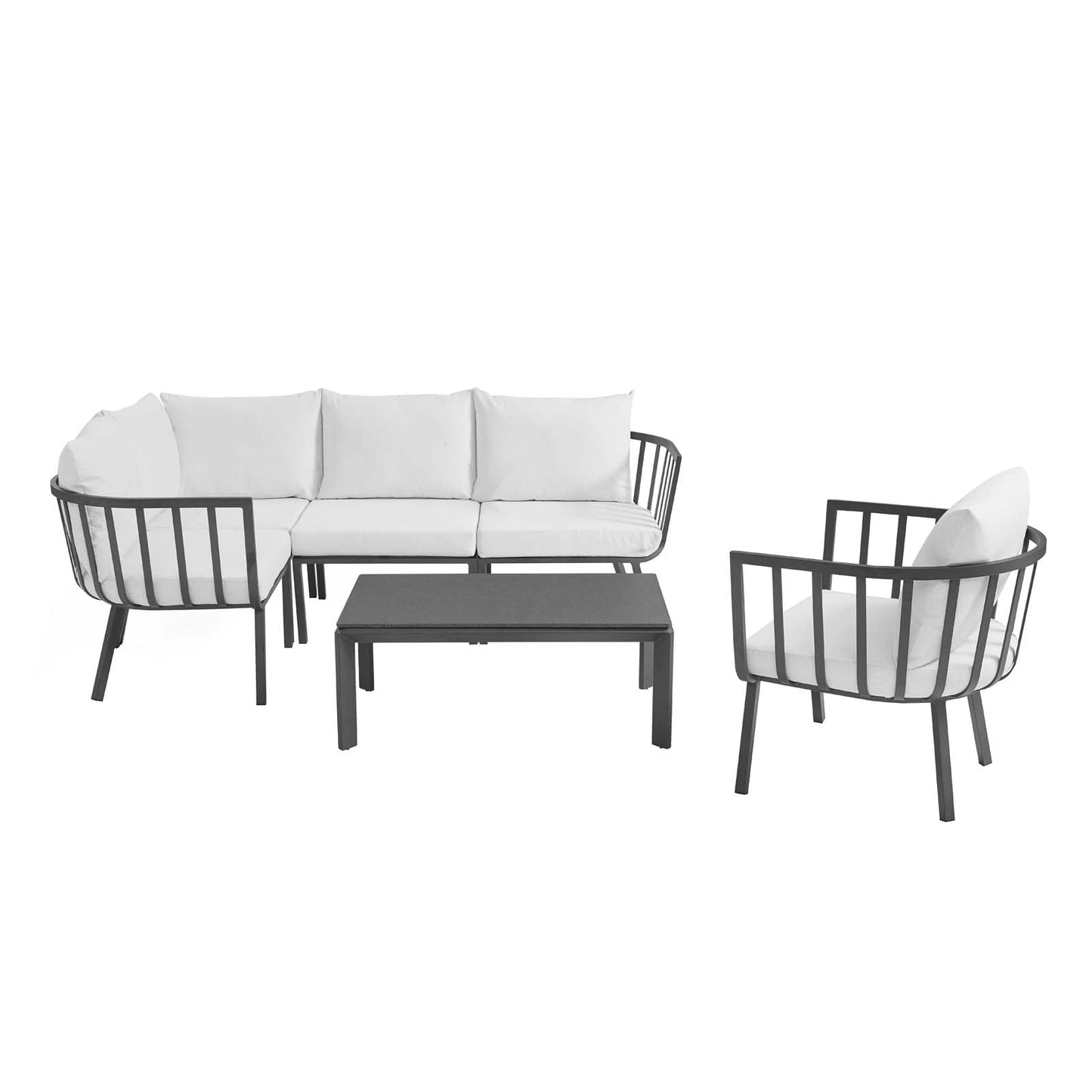 Riverside 6 Piece Outdoor Patio Aluminum Set By Modway | Outdoor Patio | Modishstore-6