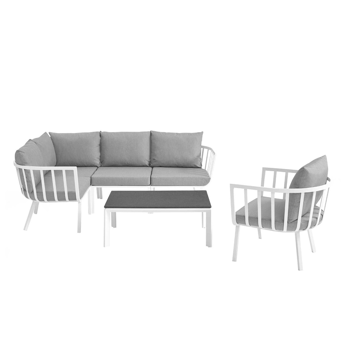 Riverside 6 Piece Outdoor Patio Aluminum Set By Modway | Outdoor Patio | Modishstore-11