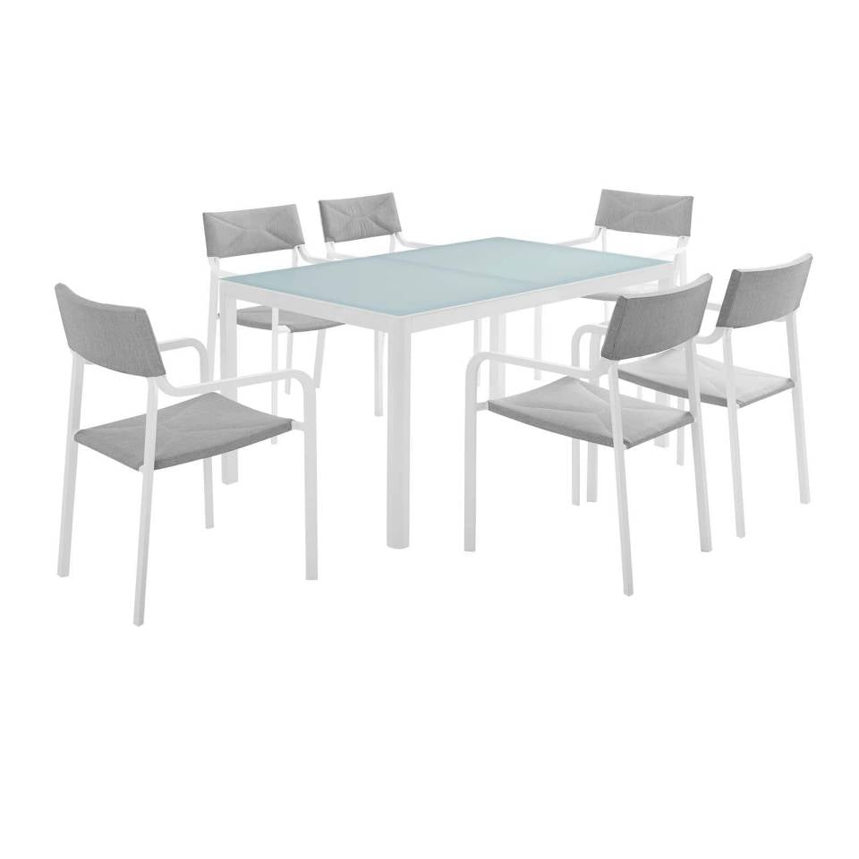 Modway Raleigh 7 Piece Outdoor Patio Aluminum Dining Set | Outdoor Dining Sets | Modishstore-2