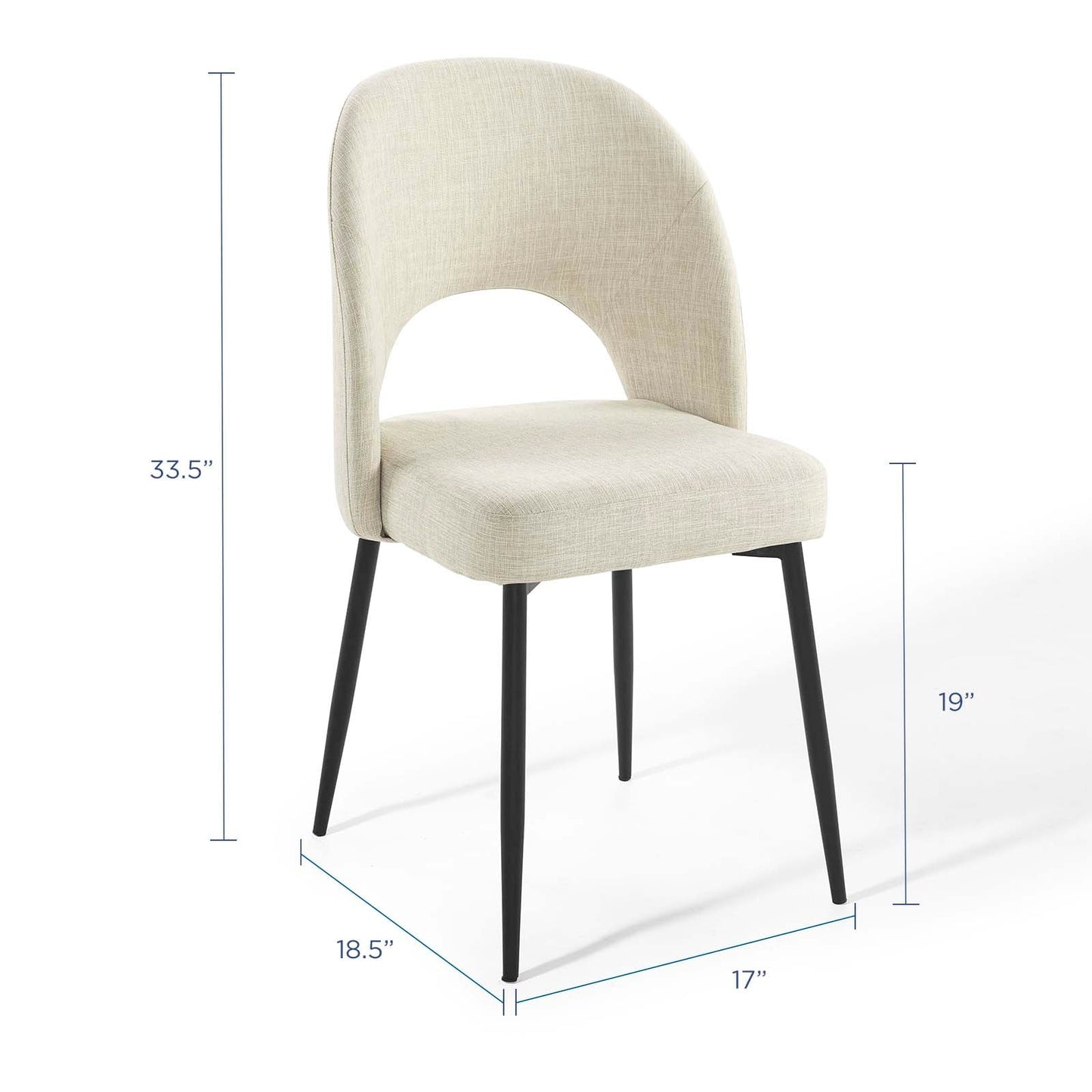 Modway Rouse Upholstered Fabric Dining Side Chair | Dining Chairs | Modishstore-9