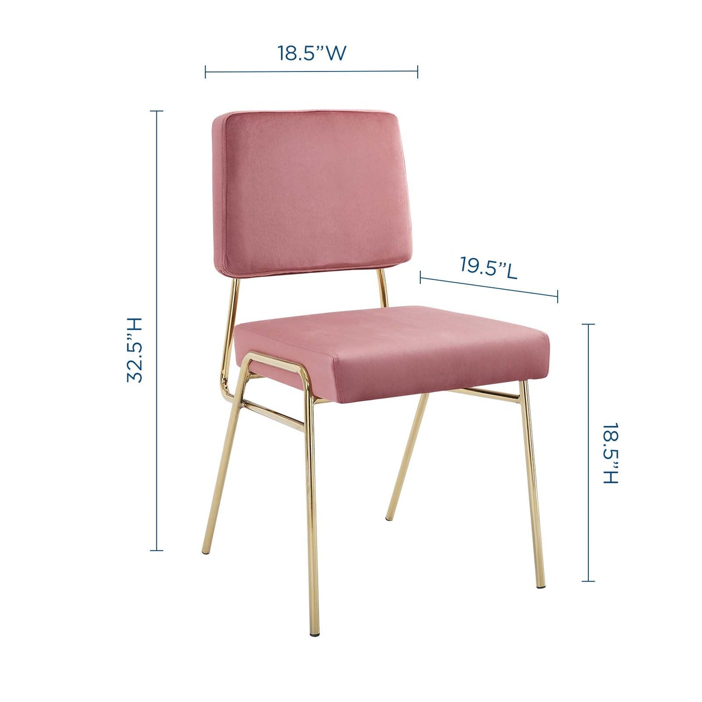 Modway Craft Performance Velvet Dining Side Chair | Dining Chairs | 