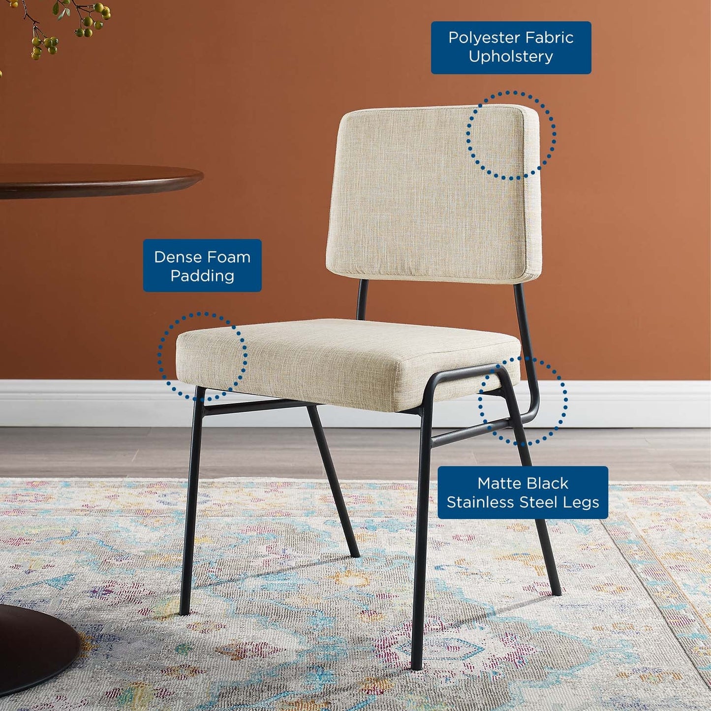 Modway Craft Upholstered Fabric Dining Side Chair | Dining Chairs | 