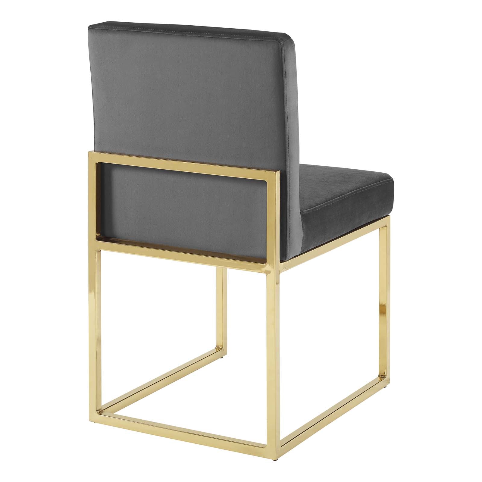 Modway Carriage Channel Tufted Sled Base Performance Velvet Dining Chair | Dining Chairs | 