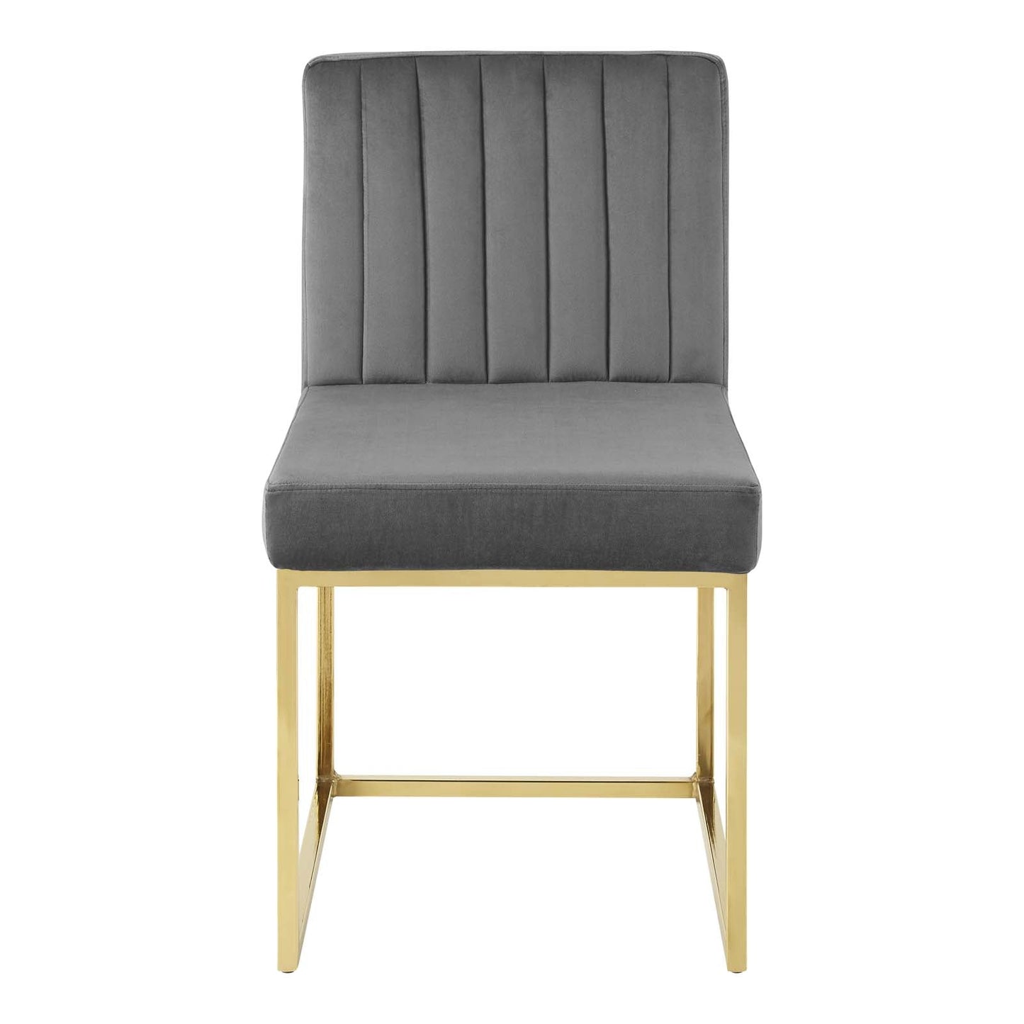 Modway Carriage Channel Tufted Sled Base Performance Velvet Dining Chair | Dining Chairs | 