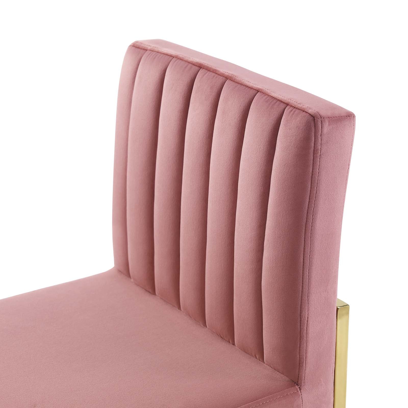 Modway Carriage Channel Tufted Sled Base Performance Velvet Dining Chair | Dining Chairs | 
