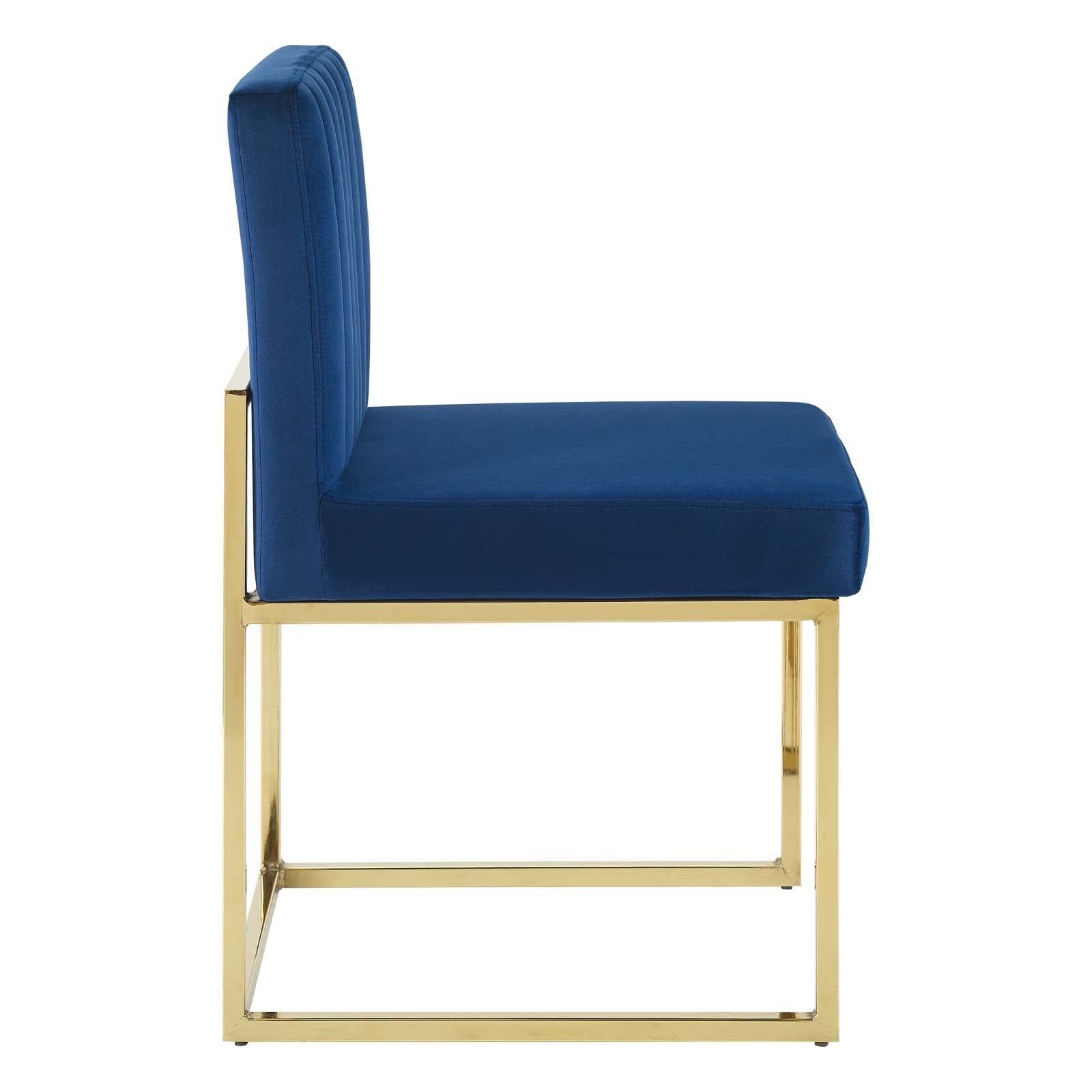 Modway Carriage Channel Tufted Sled Base Performance Velvet Dining Chair | Dining Chairs | 