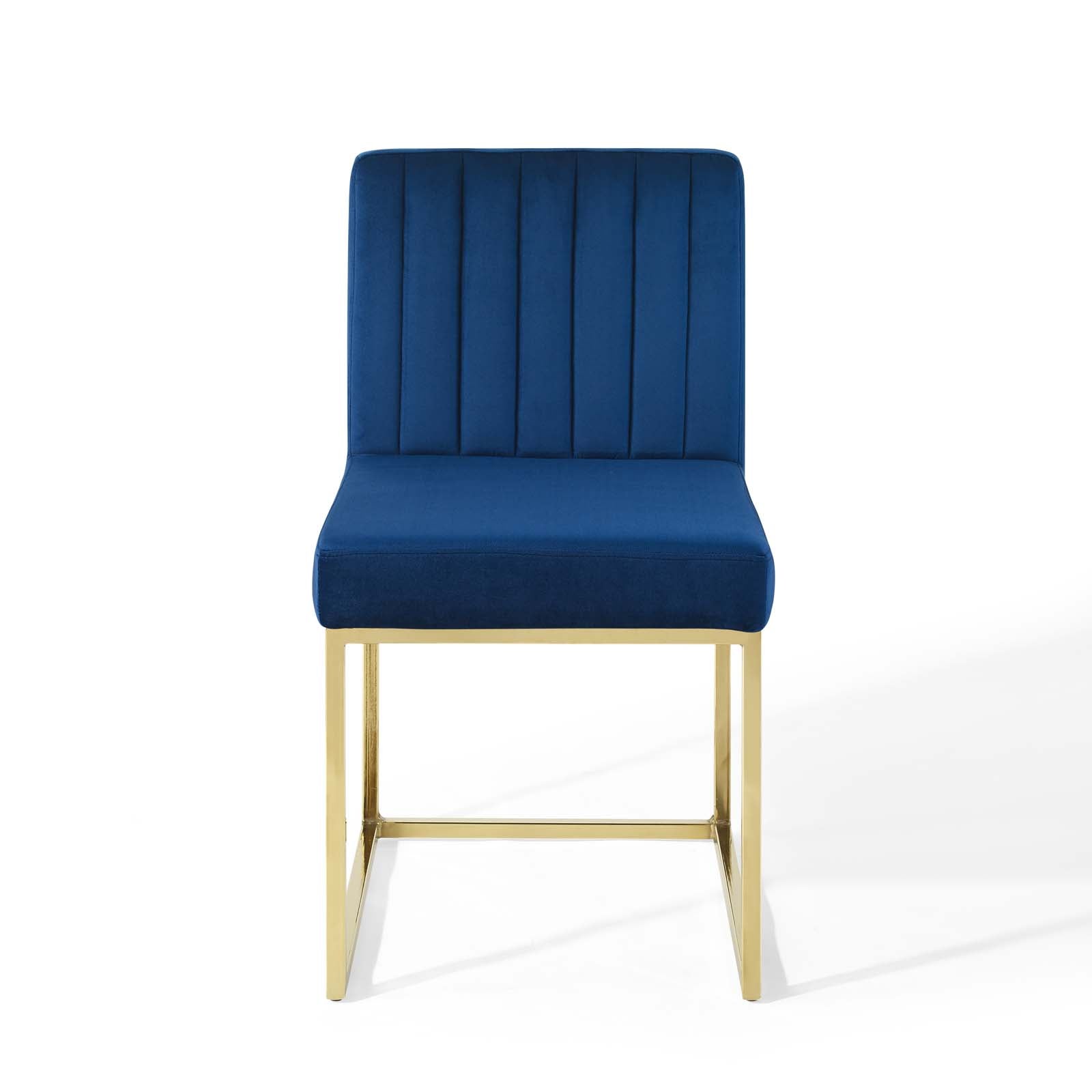 Modway Carriage Channel Tufted Sled Base Performance Velvet Dining Chair | Dining Chairs | 
