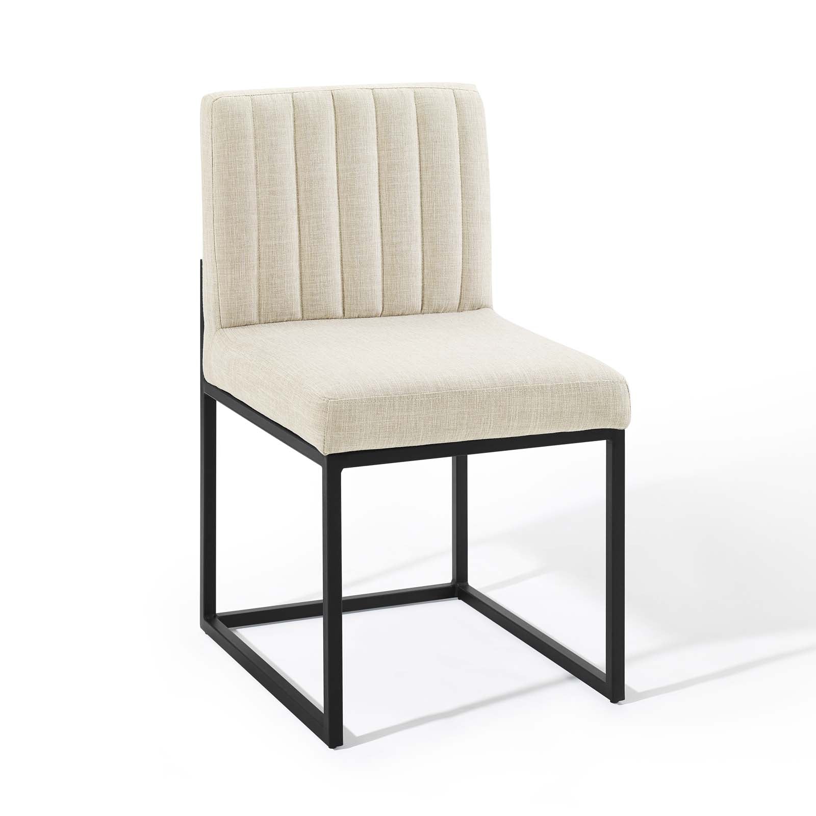 Modway Carriage Channel Tufted Sled Base Upholstered Fabric Dining Chair | Dining Chairs | 