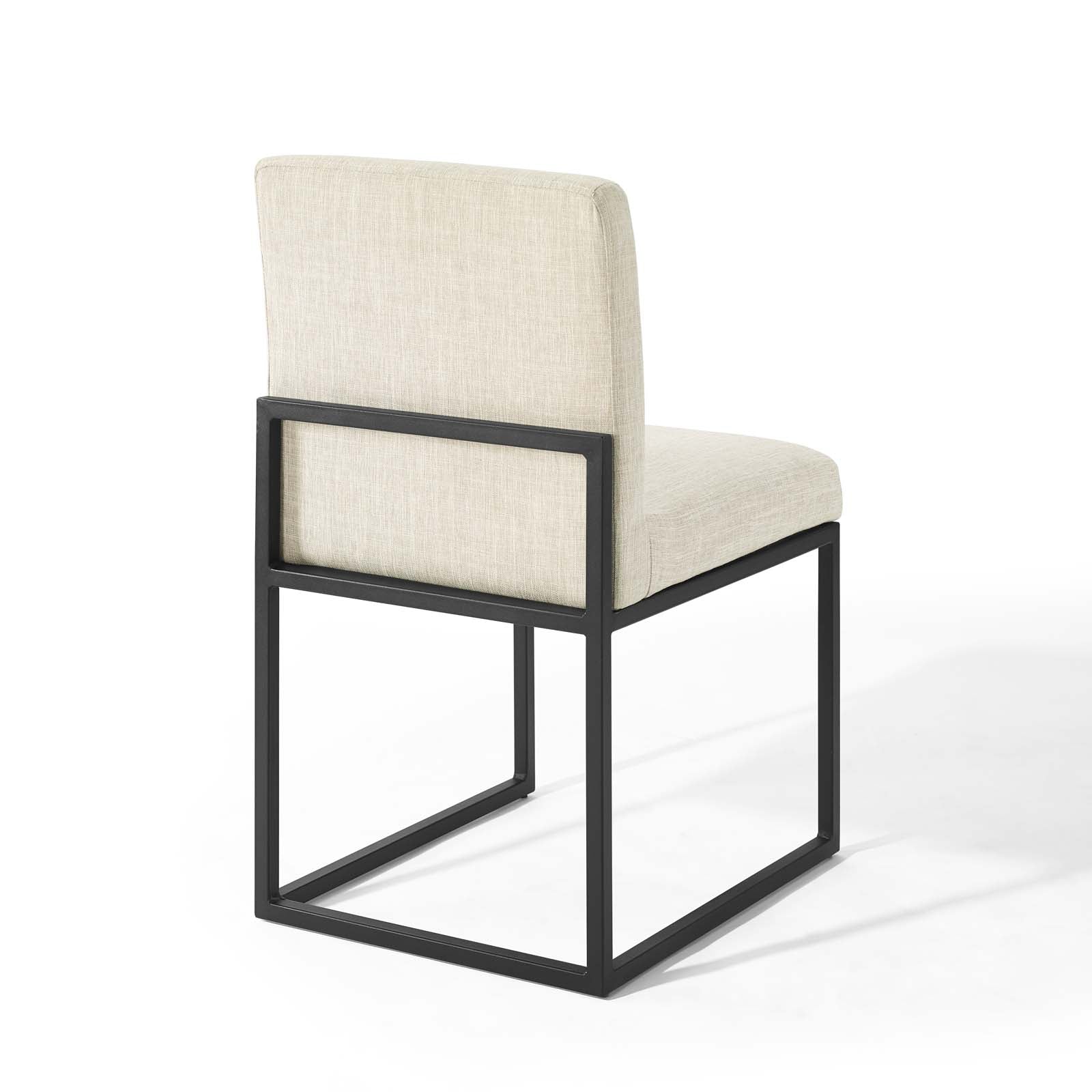 Modway Carriage Channel Tufted Sled Base Upholstered Fabric Dining Chair | Dining Chairs | 