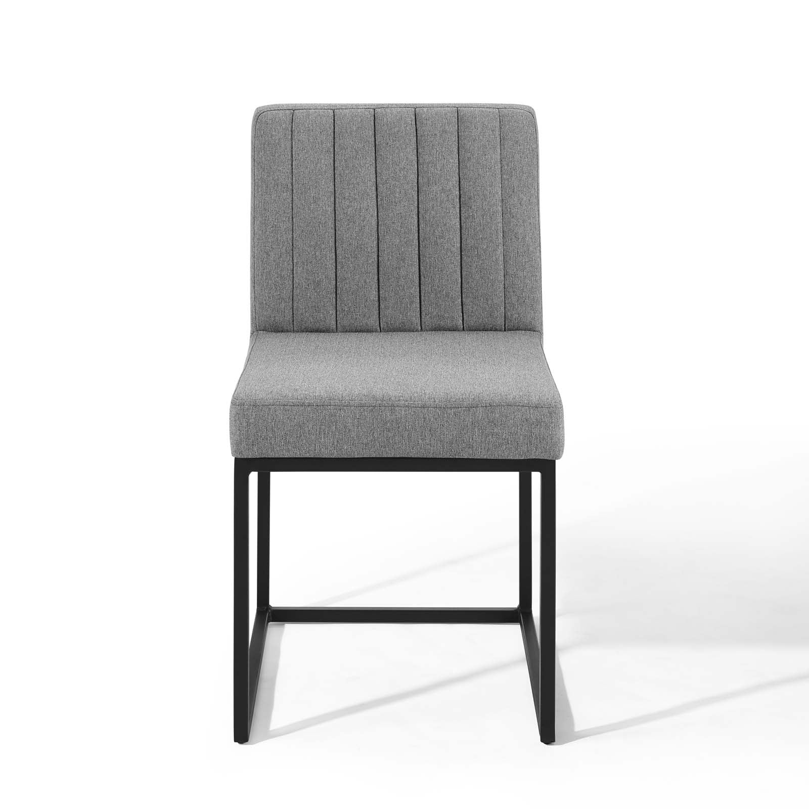 Modway Carriage Channel Tufted Sled Base Upholstered Fabric Dining Chair | Dining Chairs | 