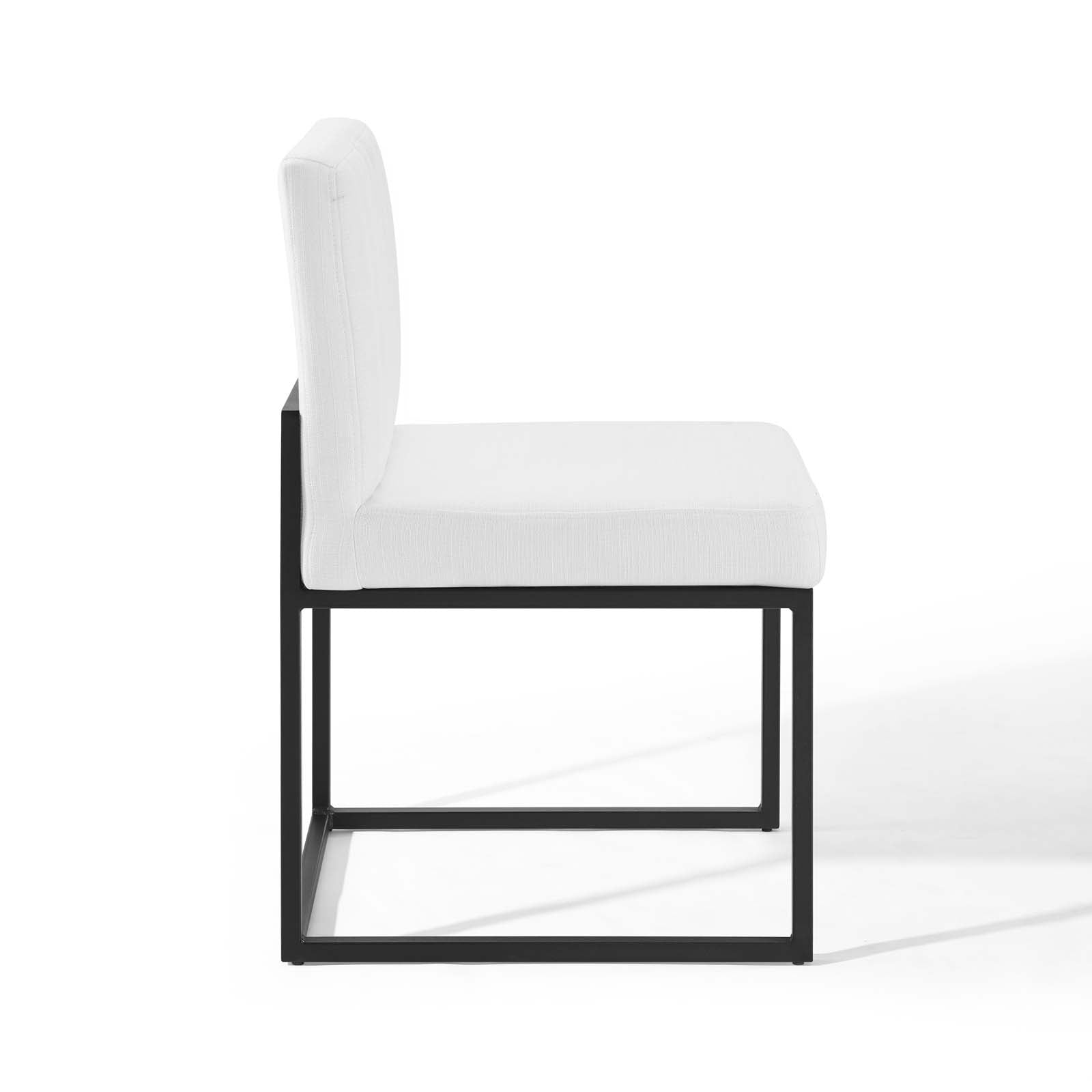 Modway Carriage Channel Tufted Sled Base Upholstered Fabric Dining Chair | Dining Chairs | 