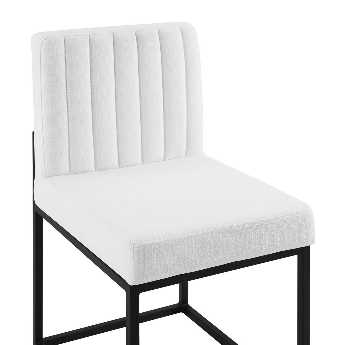 Modway Carriage Channel Tufted Sled Base Upholstered Fabric Dining Chair | Dining Chairs | 