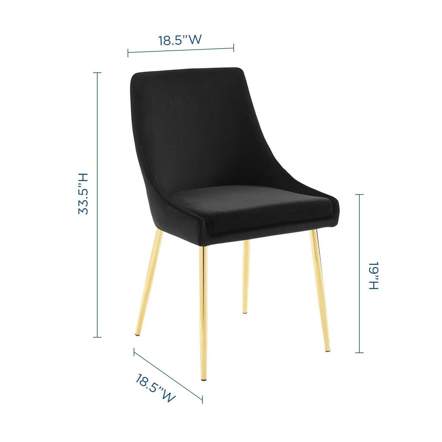 Modway Viscount Performance Velvet Dining Chairs - Set of 2 | Dining Chairs | Modishstore-3