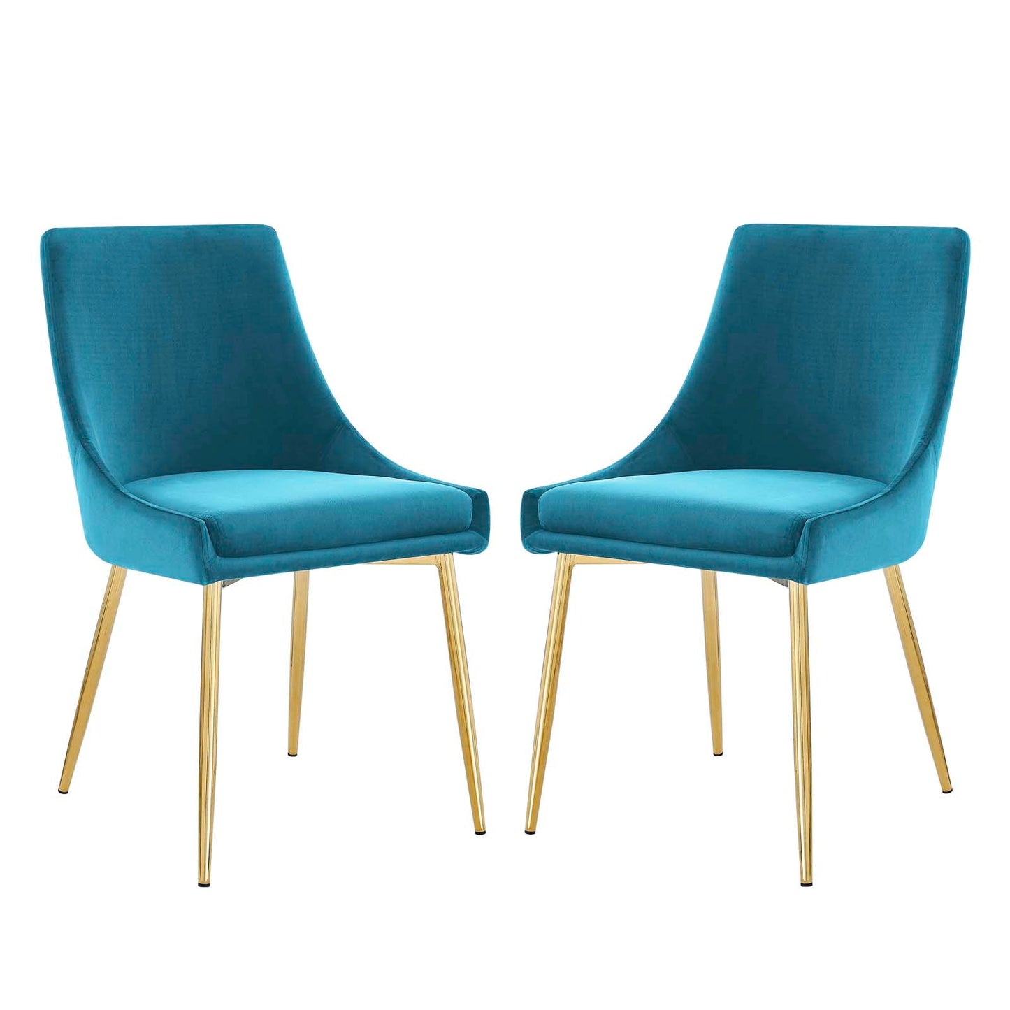 Modway Viscount Performance Velvet Dining Chairs - Set of 2 | Dining Chairs | Modishstore-53