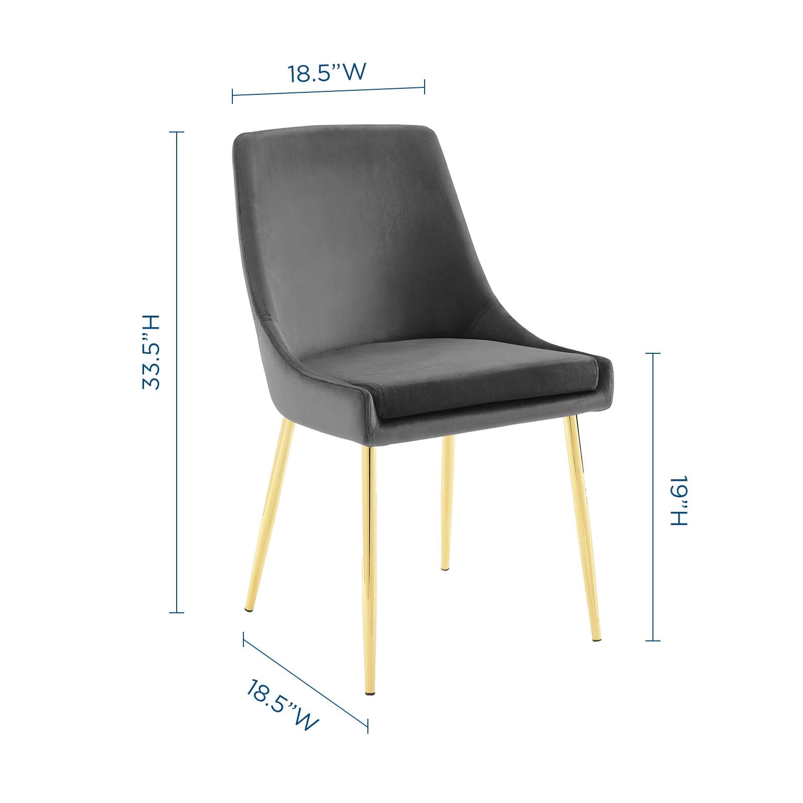 Modway Viscount Performance Velvet Dining Chairs - Set of 2 | Dining Chairs | Modishstore-12