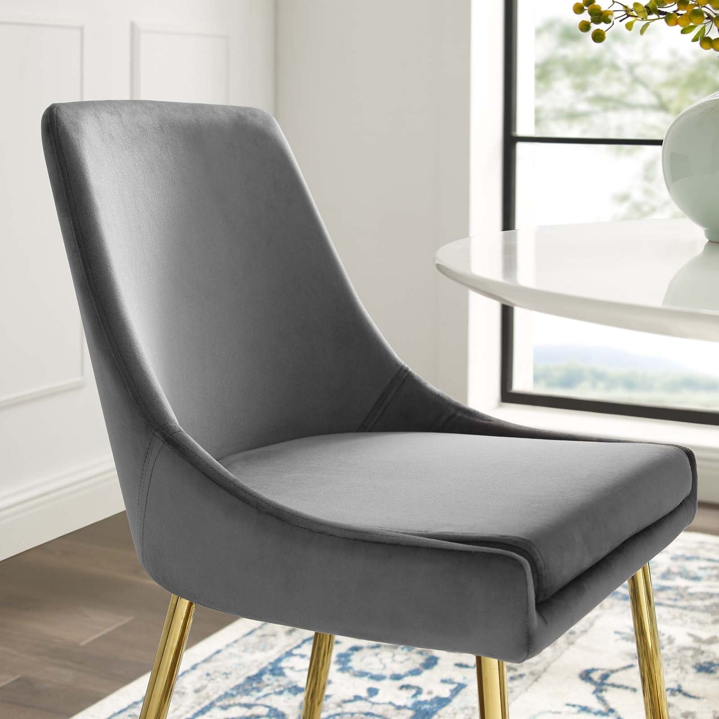 Modway Viscount Performance Velvet Dining Chairs - Set of 2 | Dining Chairs | Modishstore-10