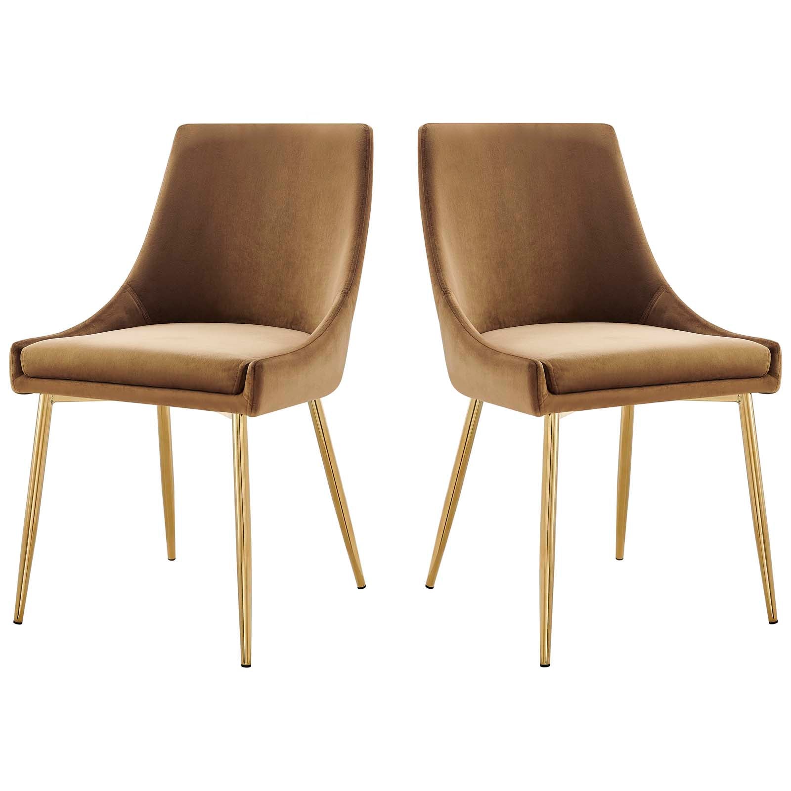 Modway Viscount Performance Velvet Dining Chairs - Set of 2 | Dining Chairs | Modishstore-31