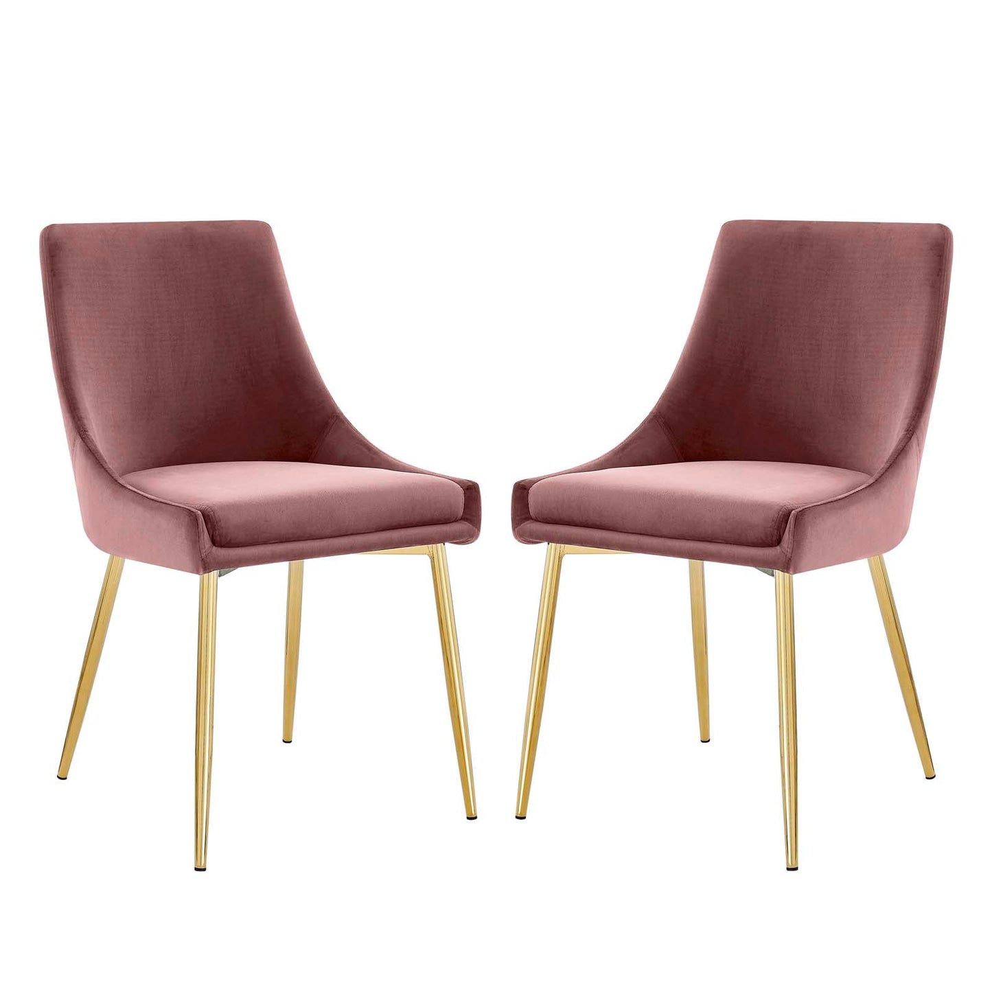 Modway Viscount Performance Velvet Dining Chairs - Set of 2 | Dining Chairs | Modishstore-55