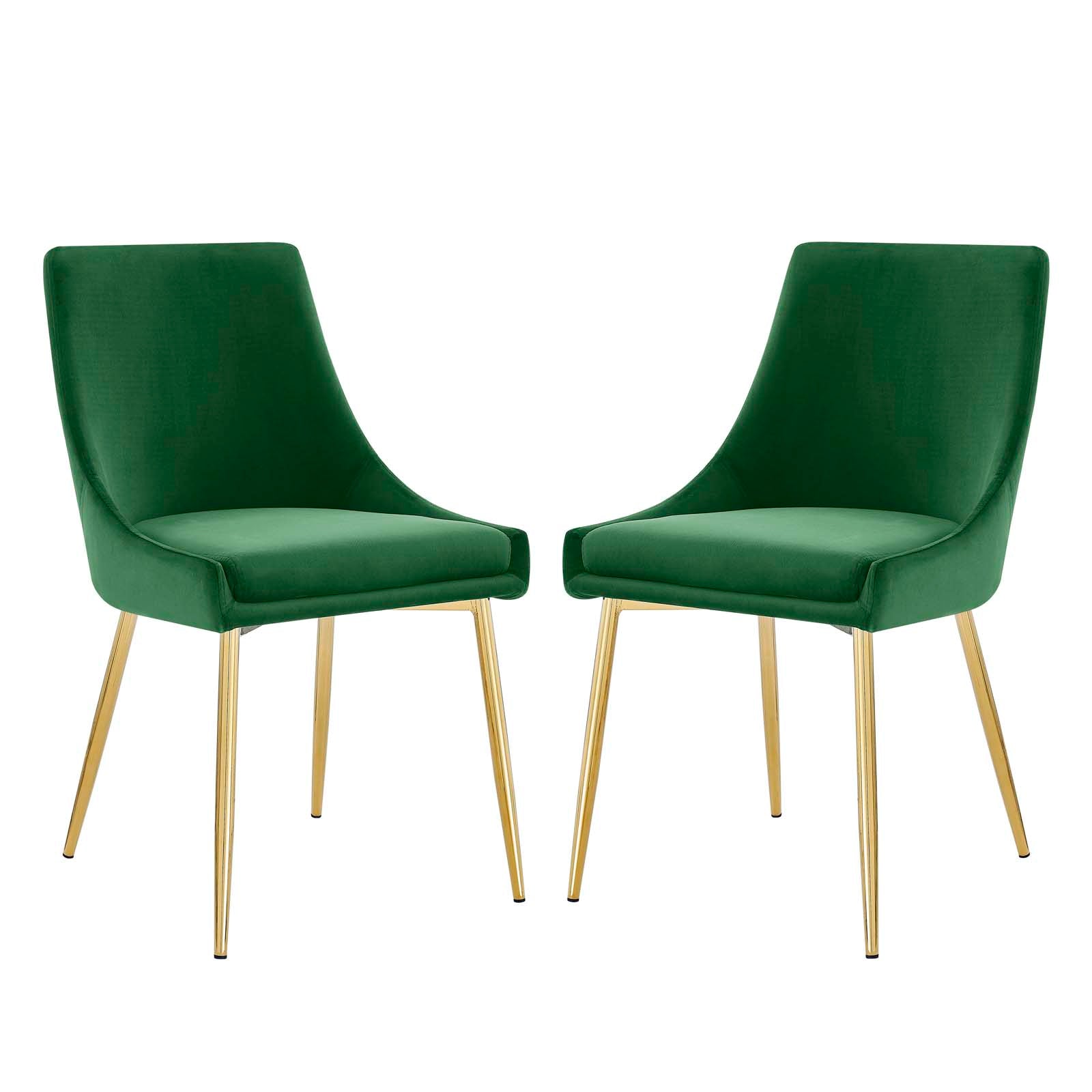 Modway Viscount Performance Velvet Dining Chairs - Set of 2 | Dining Chairs | Modishstore-57