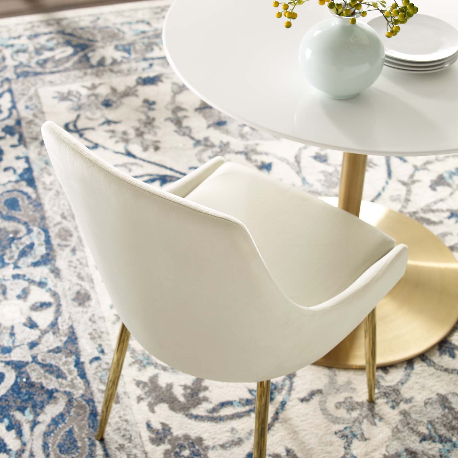 Modway Viscount Performance Velvet Dining Chairs - Set of 2 | Dining Chairs | Modishstore-11