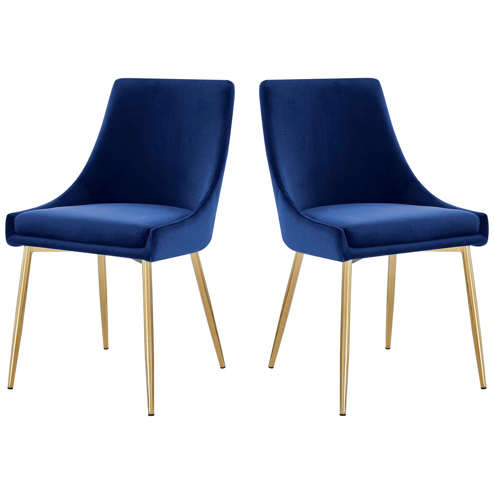 Modway Viscount Performance Velvet Dining Chairs - Set of 2 | Dining Chairs | Modishstore-59