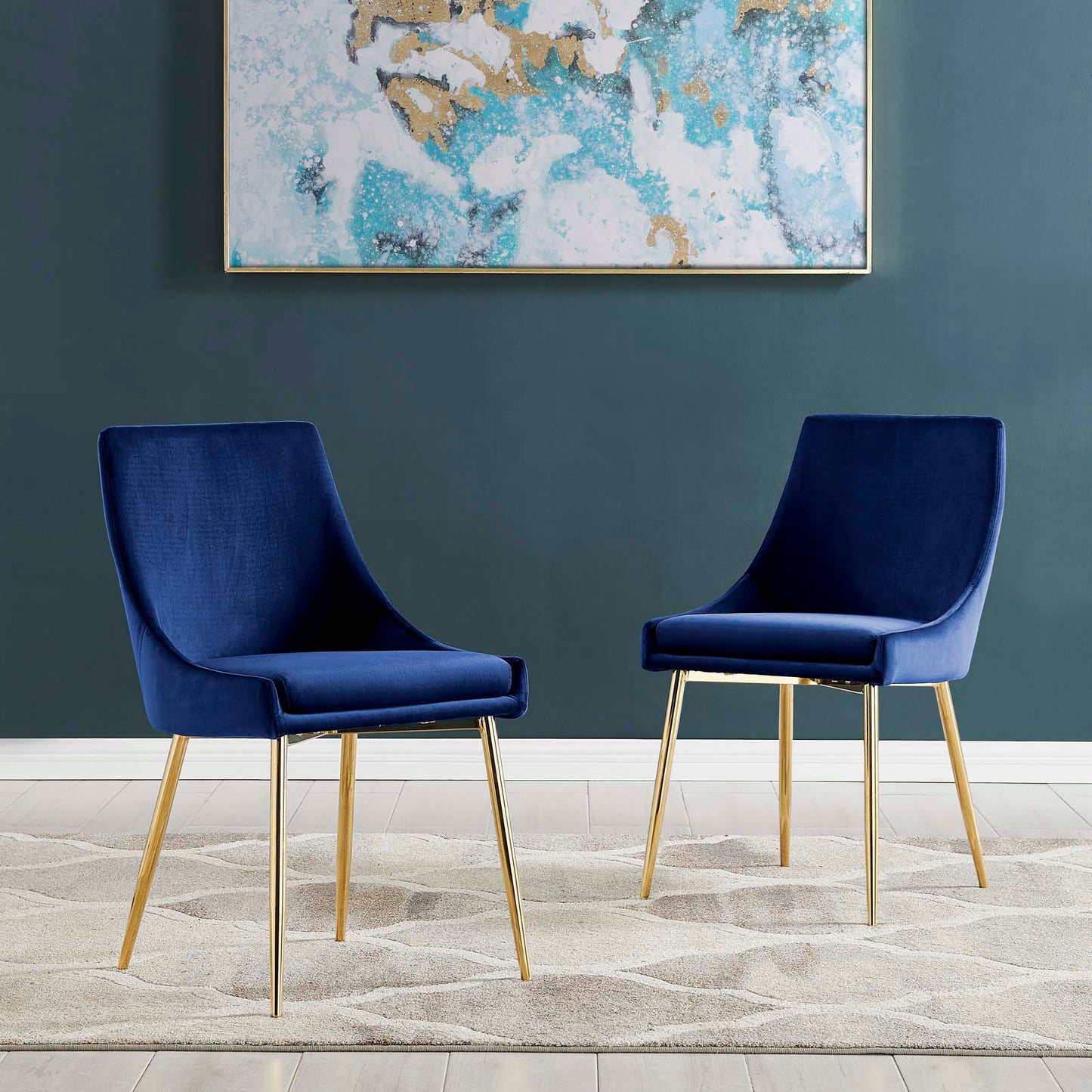 Modway Viscount Performance Velvet Dining Chairs - Set of 2 | Dining Chairs | Modishstore-19
