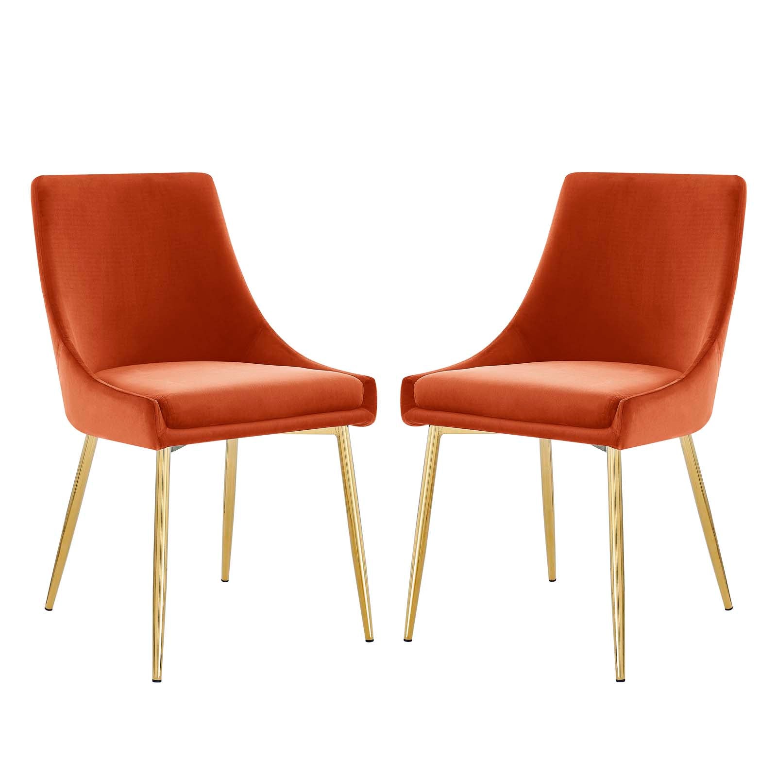 Modway Viscount Performance Velvet Dining Chairs - Set of 2 | Dining Chairs | Modishstore-61