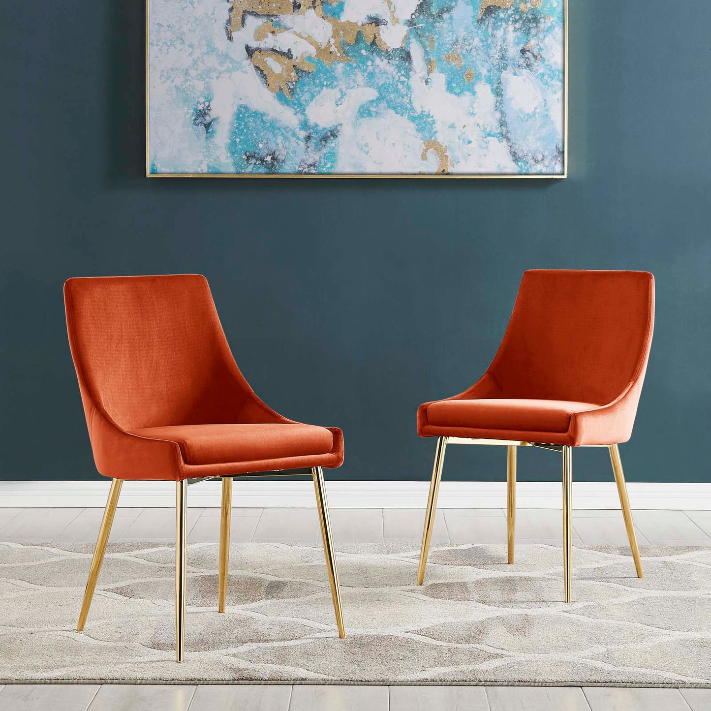 Modway Viscount Performance Velvet Dining Chairs - Set of 2 | Dining Chairs | Modishstore-20