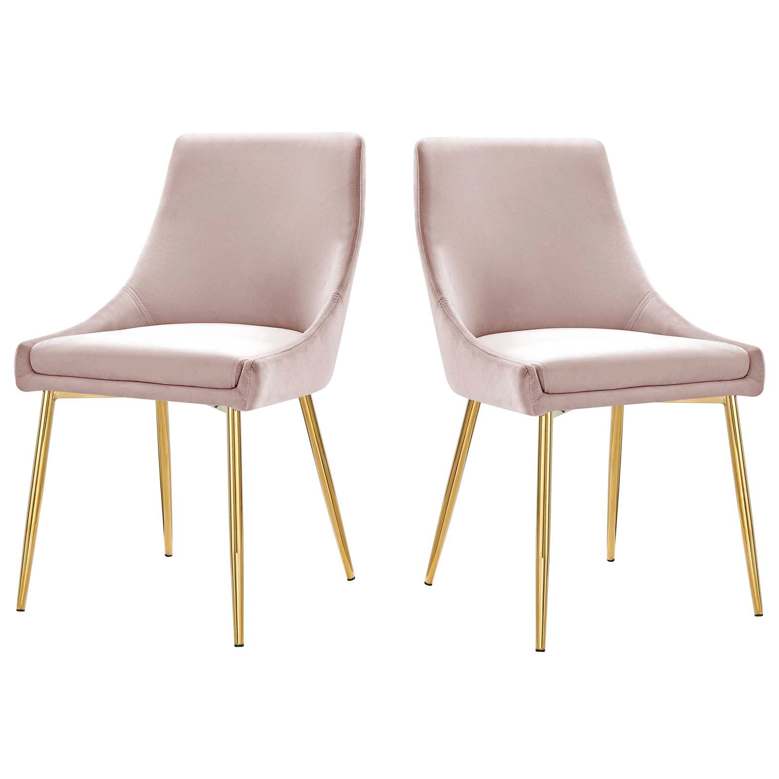 Modway Viscount Performance Velvet Dining Chairs - Set of 2 | Dining Chairs | Modishstore-24