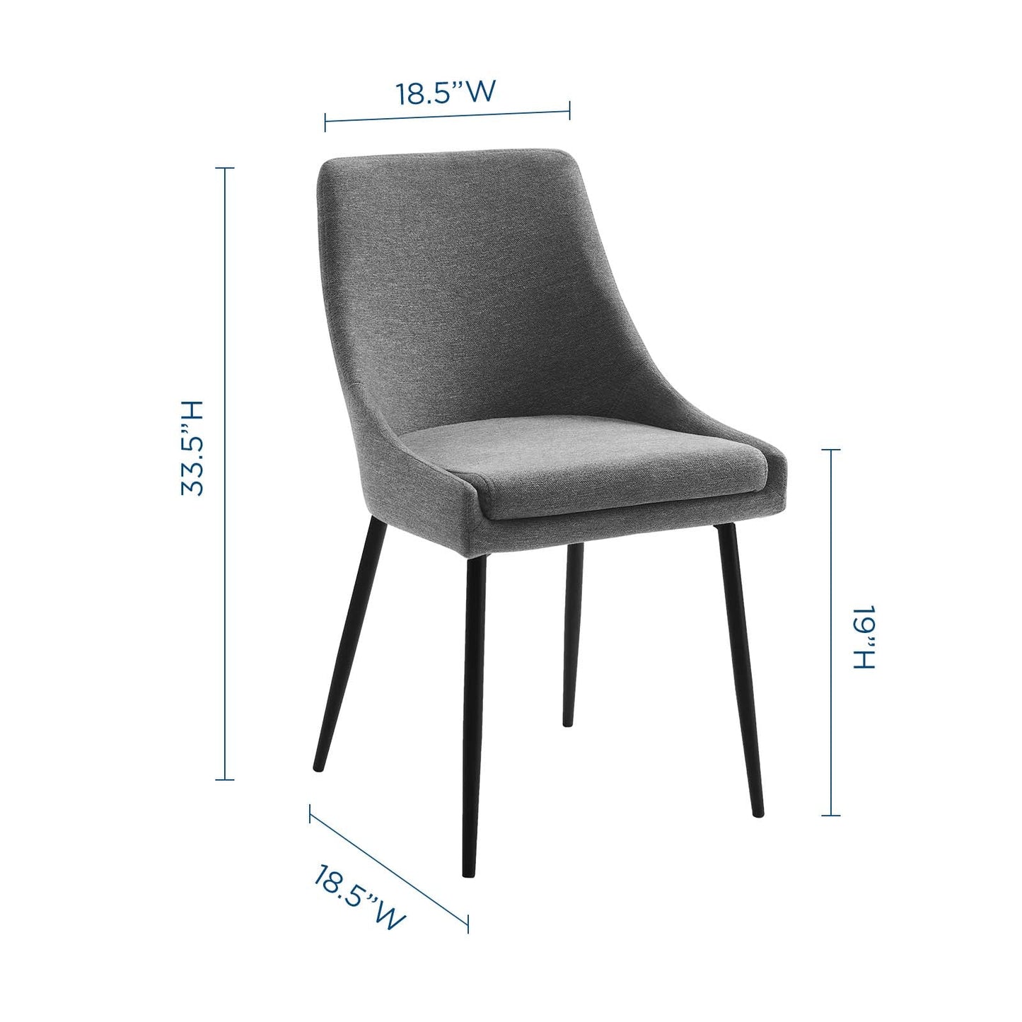 Modway Viscount Upholstered Fabric Dining Chairs - Set of 2 | Dining Chairs | Modishstore-28