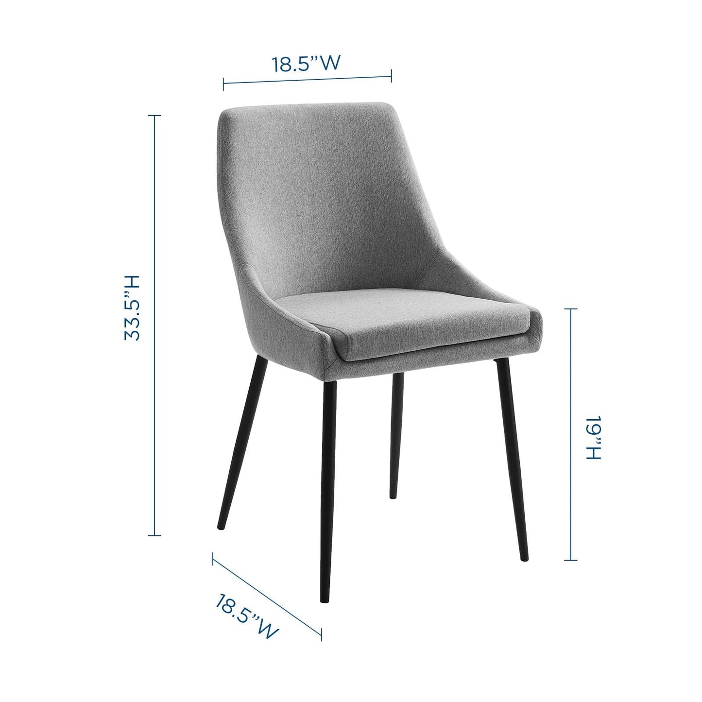 Modway Viscount Upholstered Fabric Dining Chairs - Set of 2 | Dining Chairs | Modishstore-29