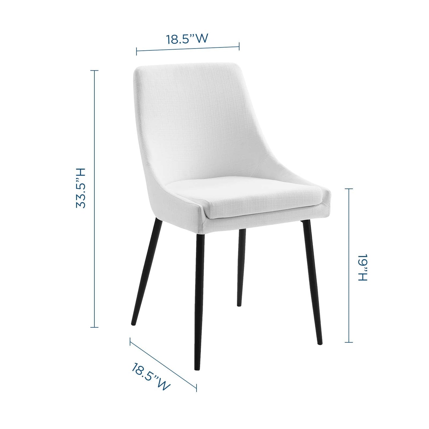 Modway Viscount Upholstered Fabric Dining Chairs - Set of 2 | Dining Chairs | Modishstore-30