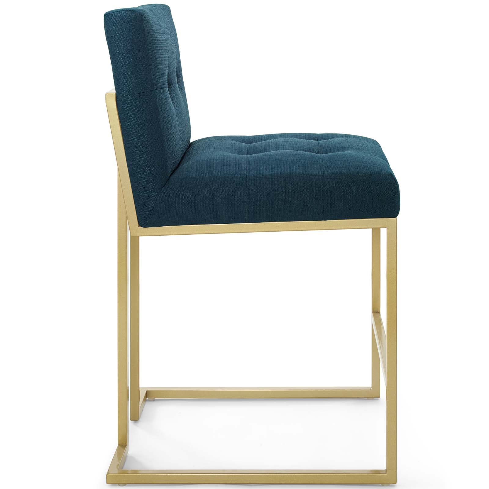 Modway Privy Gold Stainless Steel Upholstered Fabric Counter Stool | Counter Stools | Modishstore-3