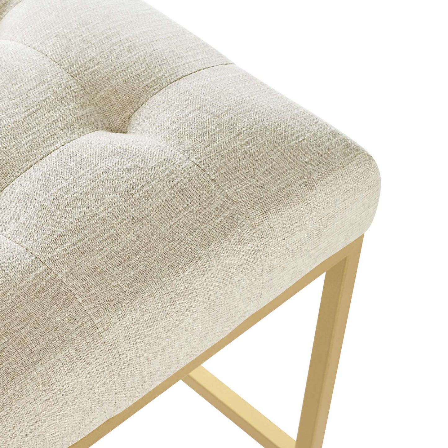 Modway Privy Gold Stainless Steel Upholstered Fabric Counter Stool | Counter Stools | Modishstore-14