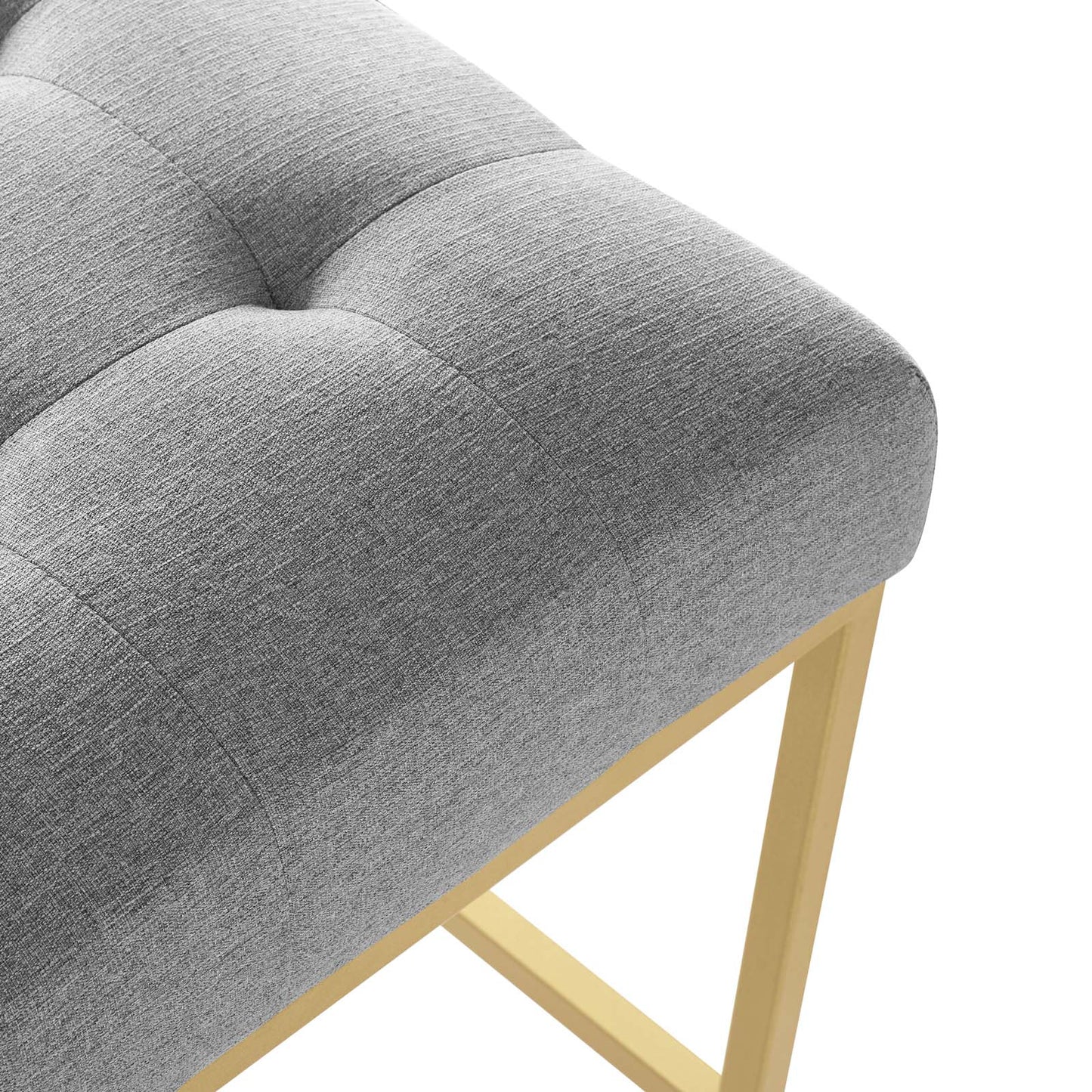 Modway Privy Gold Stainless Steel Upholstered Fabric Counter Stool | Counter Stools | Modishstore-22