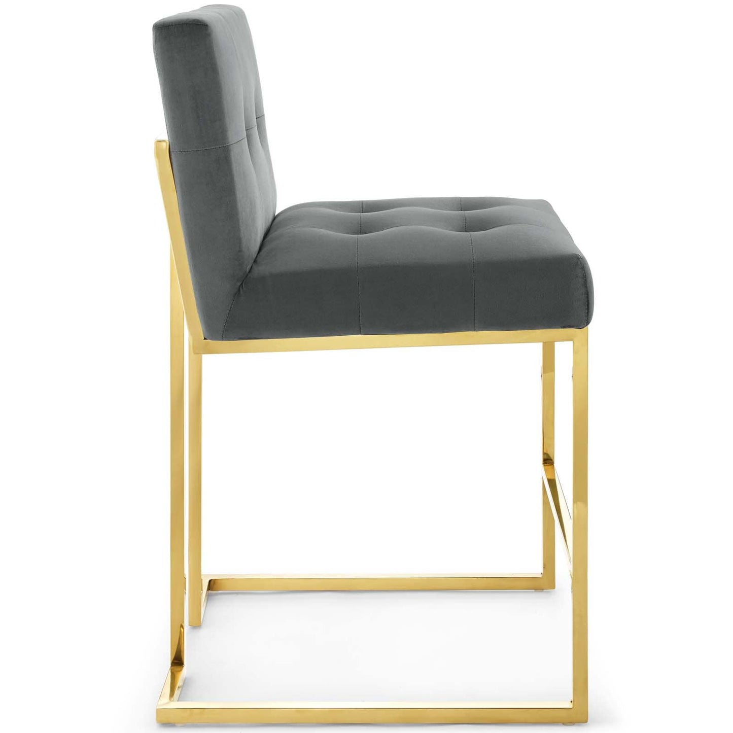 Modway Privy Gold Stainless Steel Performance Velvet Counter Stool | Counter Stools | Modishstore-3