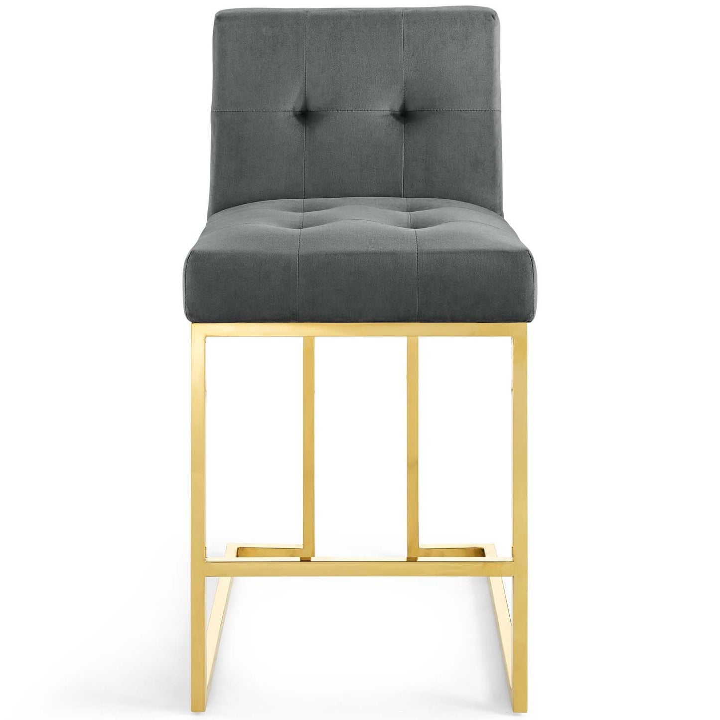 Modway Privy Gold Stainless Steel Performance Velvet Counter Stool | Counter Stools | Modishstore-5
