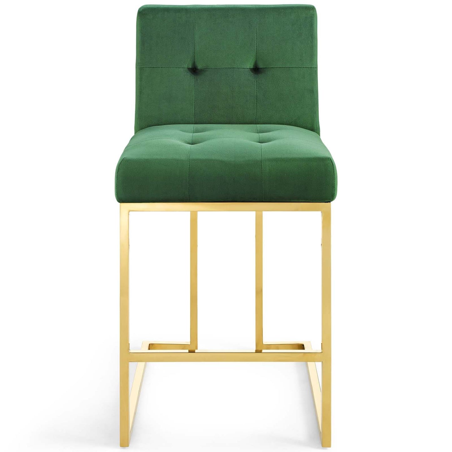 Modway Privy Gold Stainless Steel Performance Velvet Counter Stool | Counter Stools | Modishstore-21