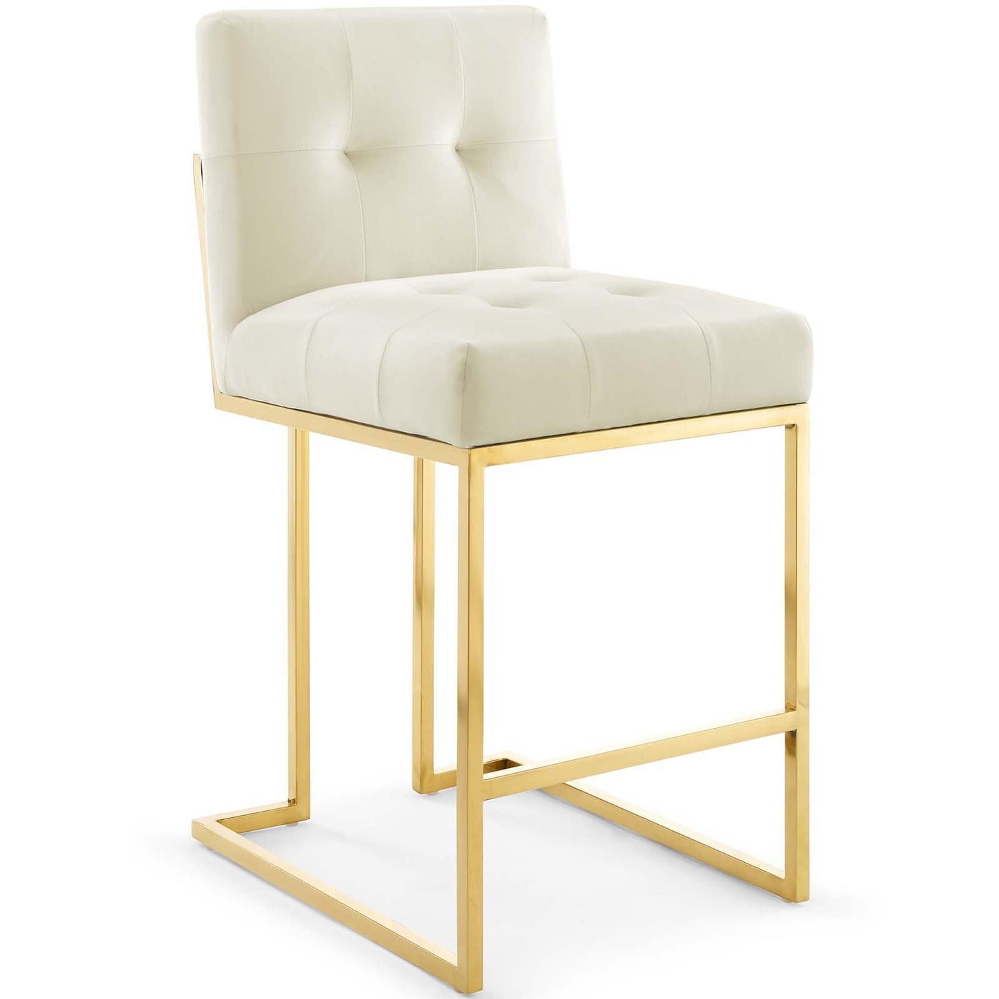 Modway Privy Gold Stainless Steel Performance Velvet Counter Stool | Counter Stools | Modishstore-26