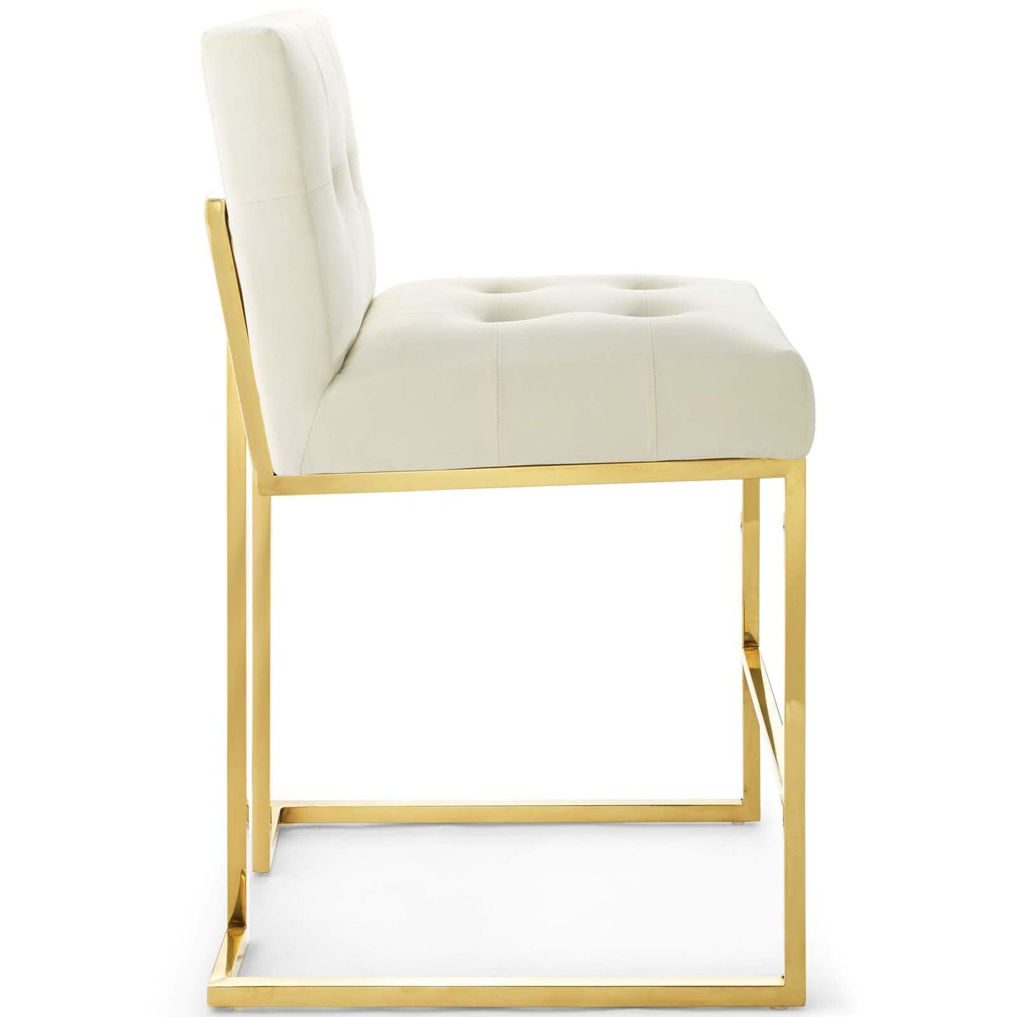 Modway Privy Gold Stainless Steel Performance Velvet Counter Stool | Counter Stools | Modishstore-27