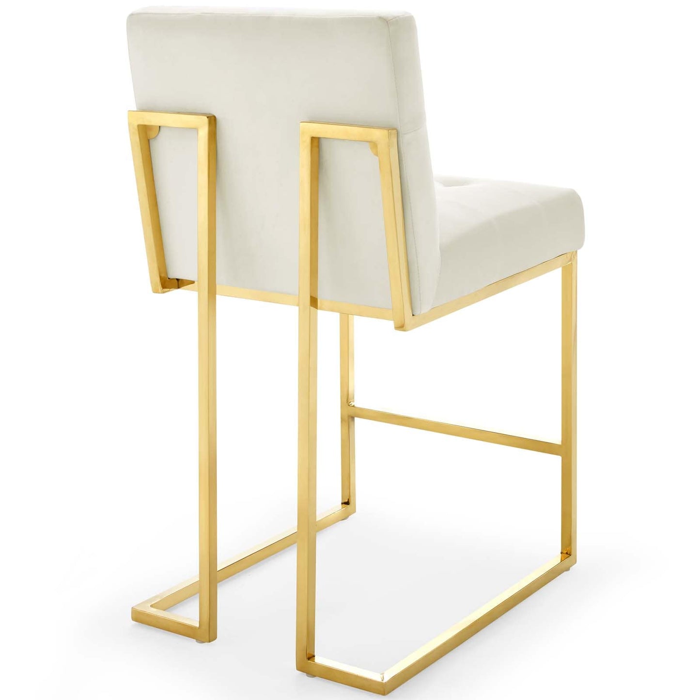 Modway Privy Gold Stainless Steel Performance Velvet Counter Stool | Counter Stools | Modishstore-28
