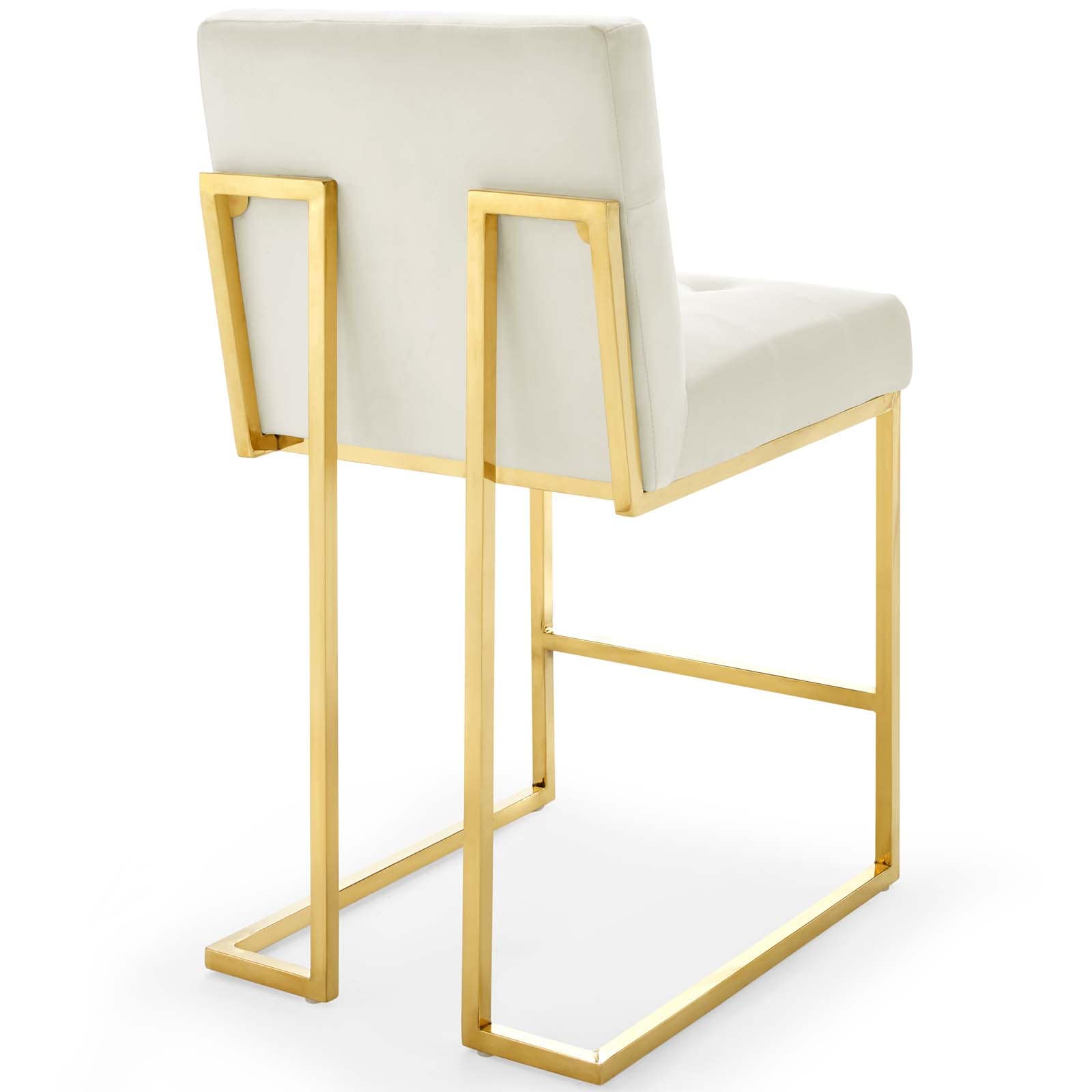 Modway Privy Gold Stainless Steel Performance Velvet Counter Stool | Counter Stools | Modishstore-28