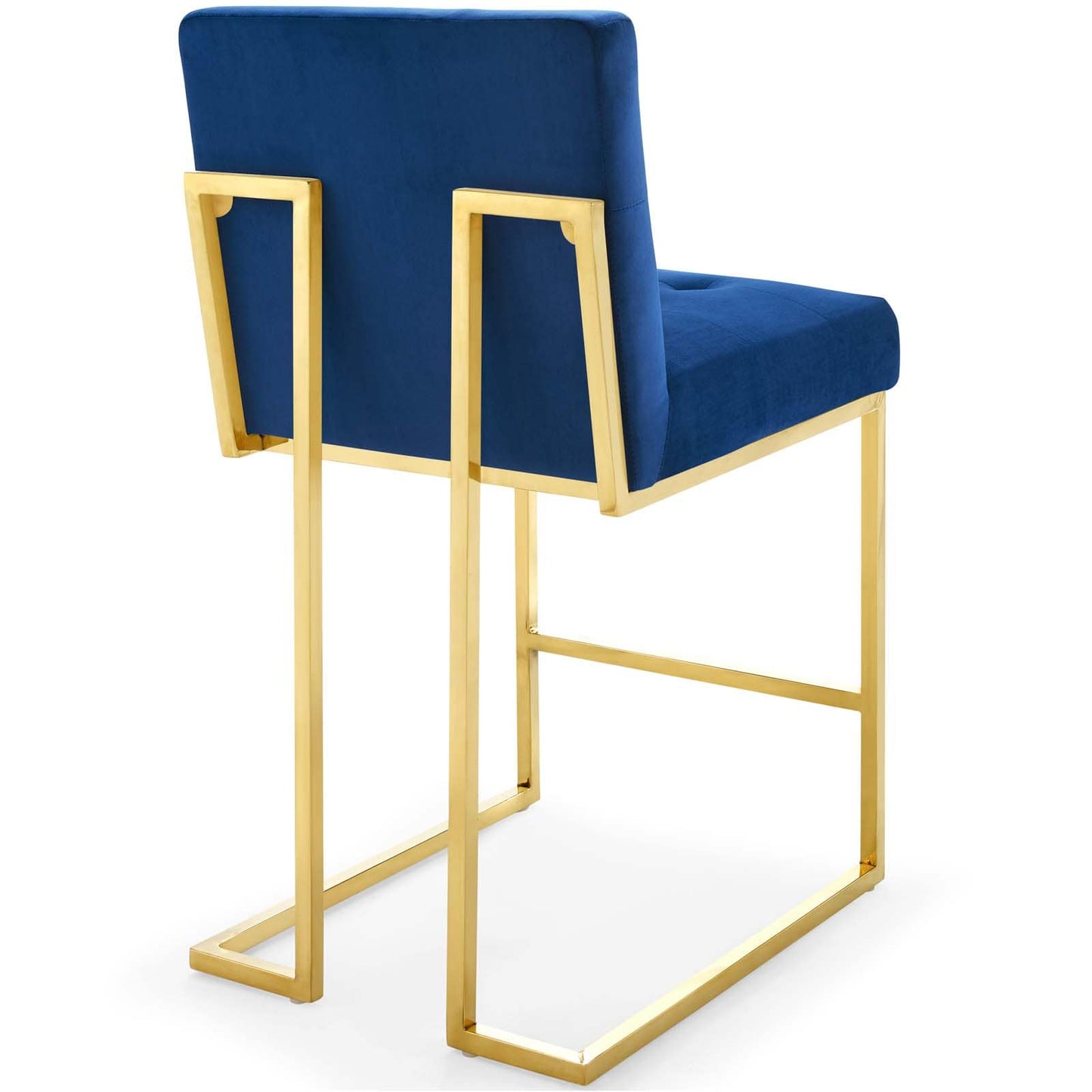 Modway Privy Gold Stainless Steel Performance Velvet Counter Stool | Counter Stools | Modishstore-36