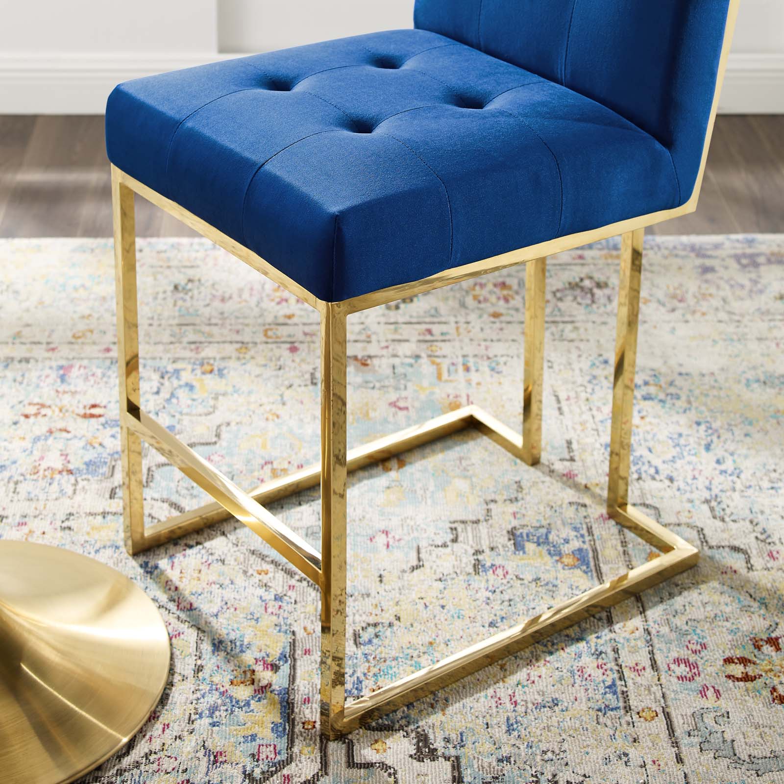 Modway Privy Gold Stainless Steel Performance Velvet Counter Stool | Counter Stools | Modishstore-40