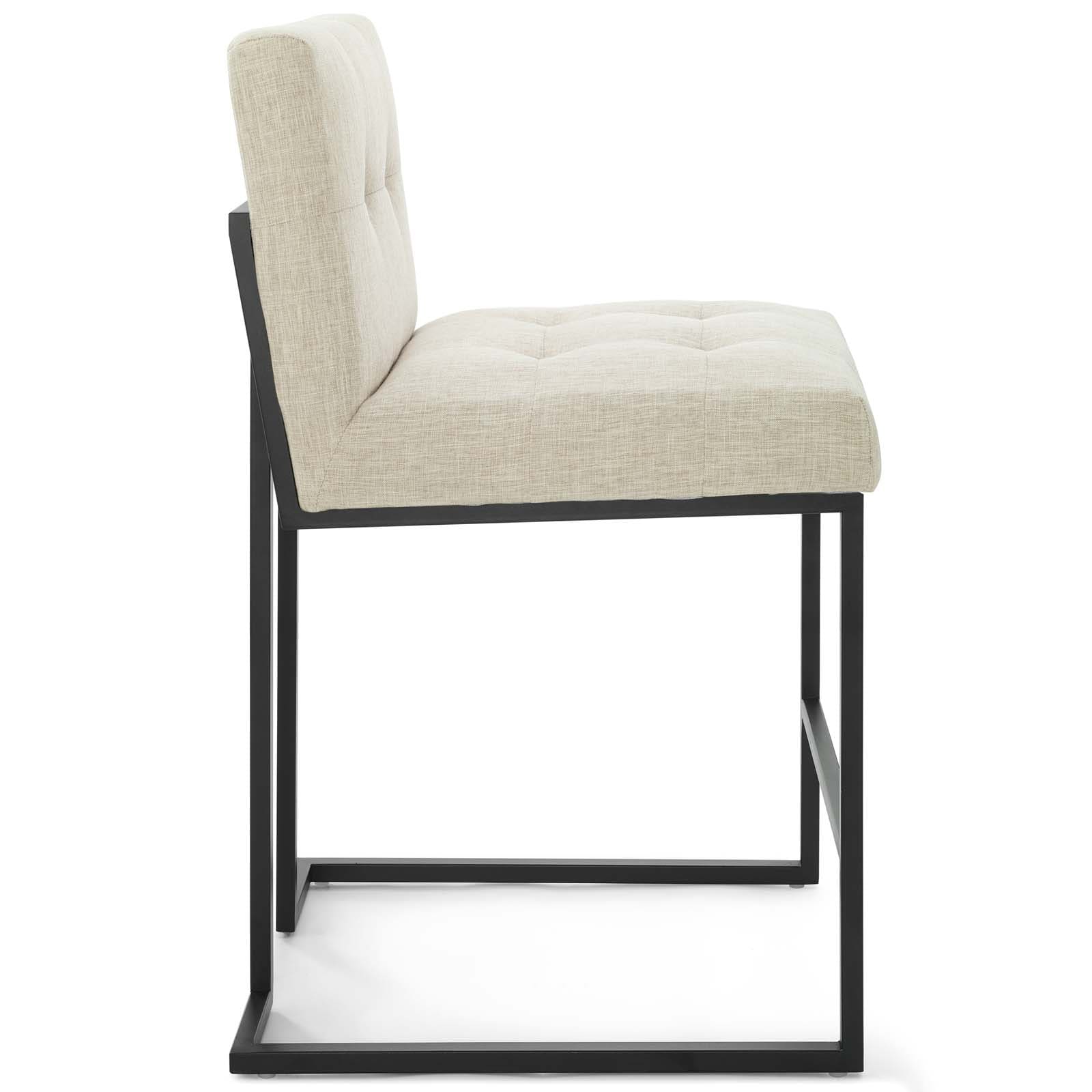 Modway Privy Black Stainless Steel Upholstered Fabric Counter Stool | Counter Stools | Modishstore-3