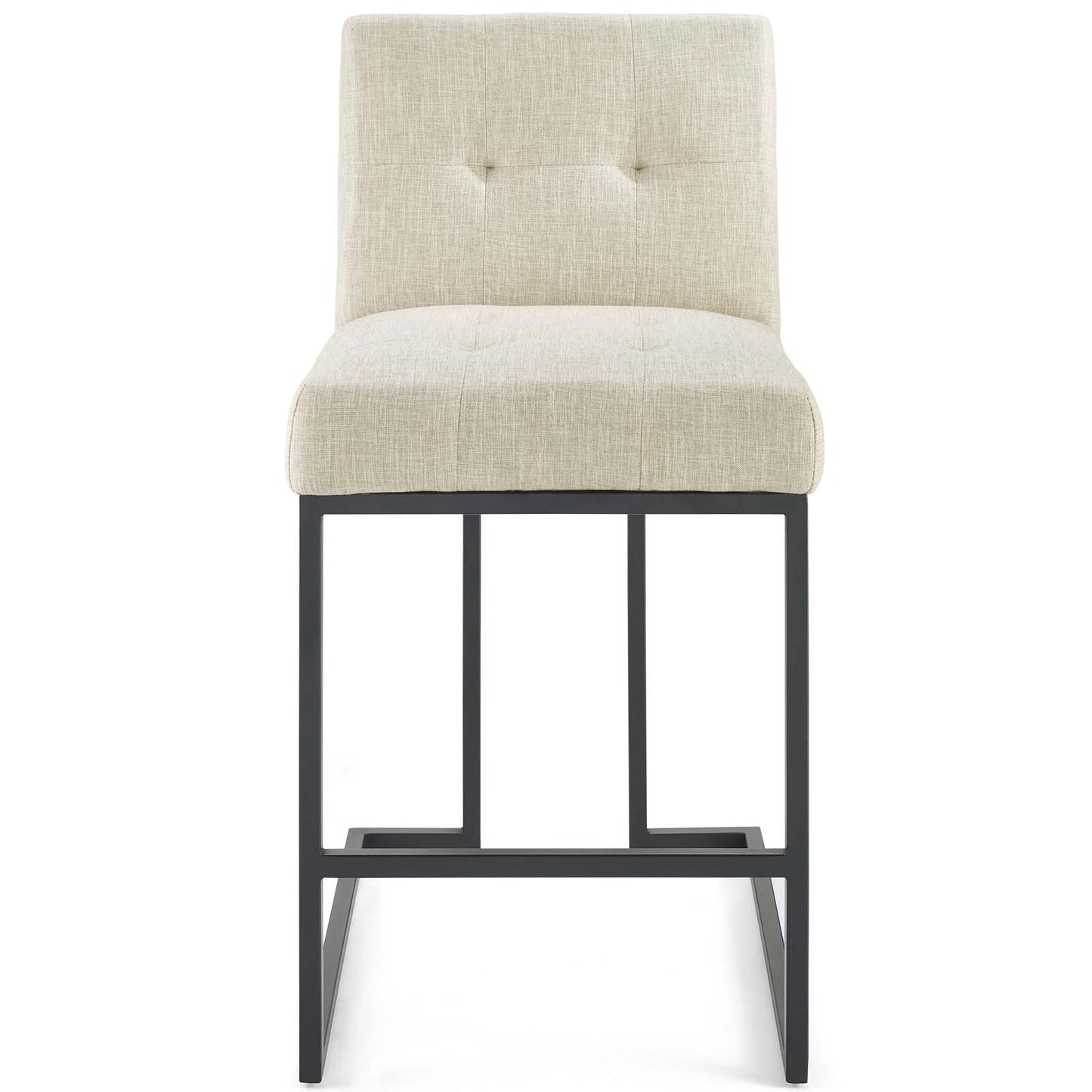 Modway Privy Black Stainless Steel Upholstered Fabric Counter Stool | Counter Stools | Modishstore-5